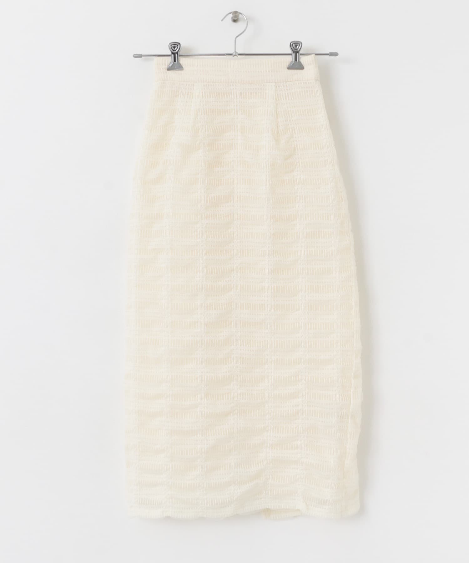 シャーリングIラインスカート IVORY one