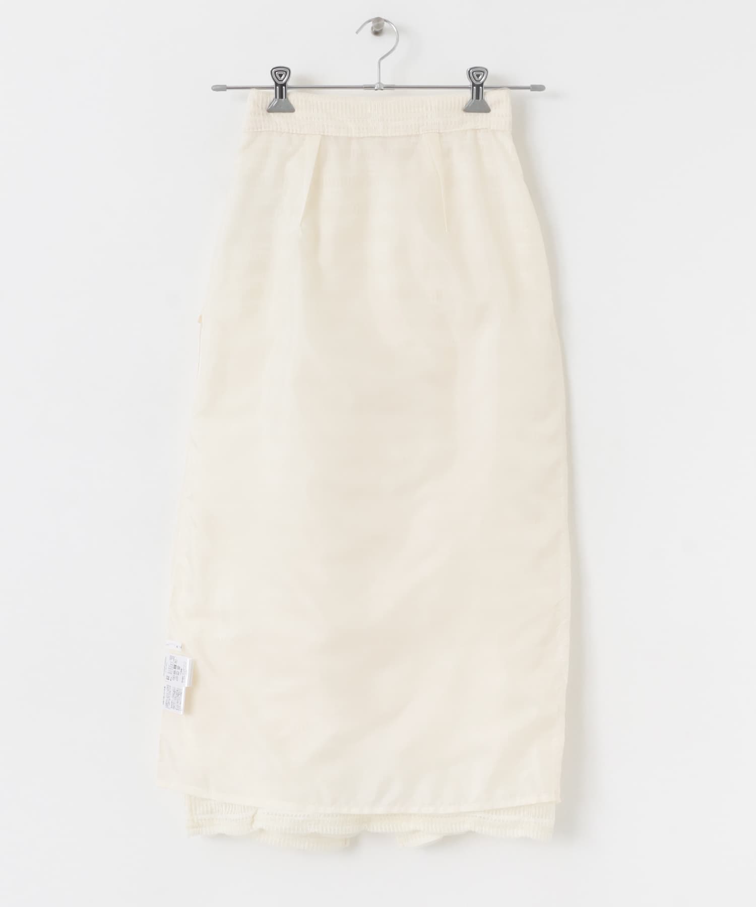 シャーリングIラインスカート IVORY one