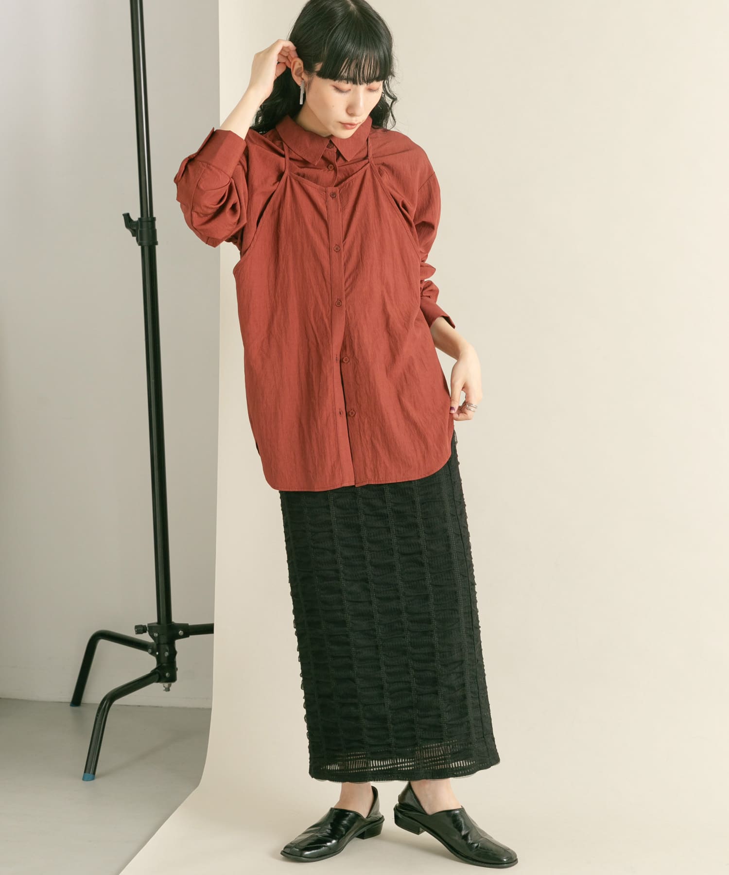身長：160cm サイズ：one