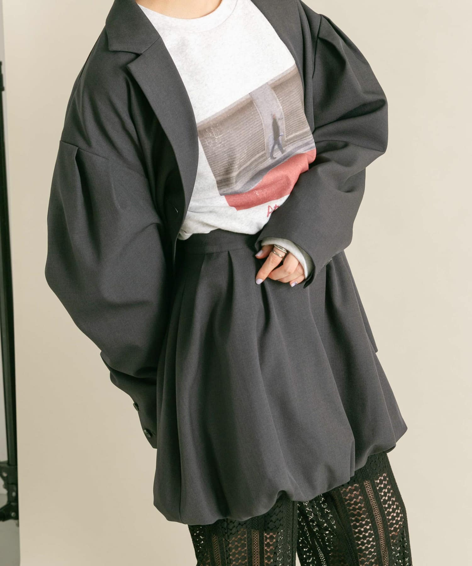 身長：160cm サイズ：one