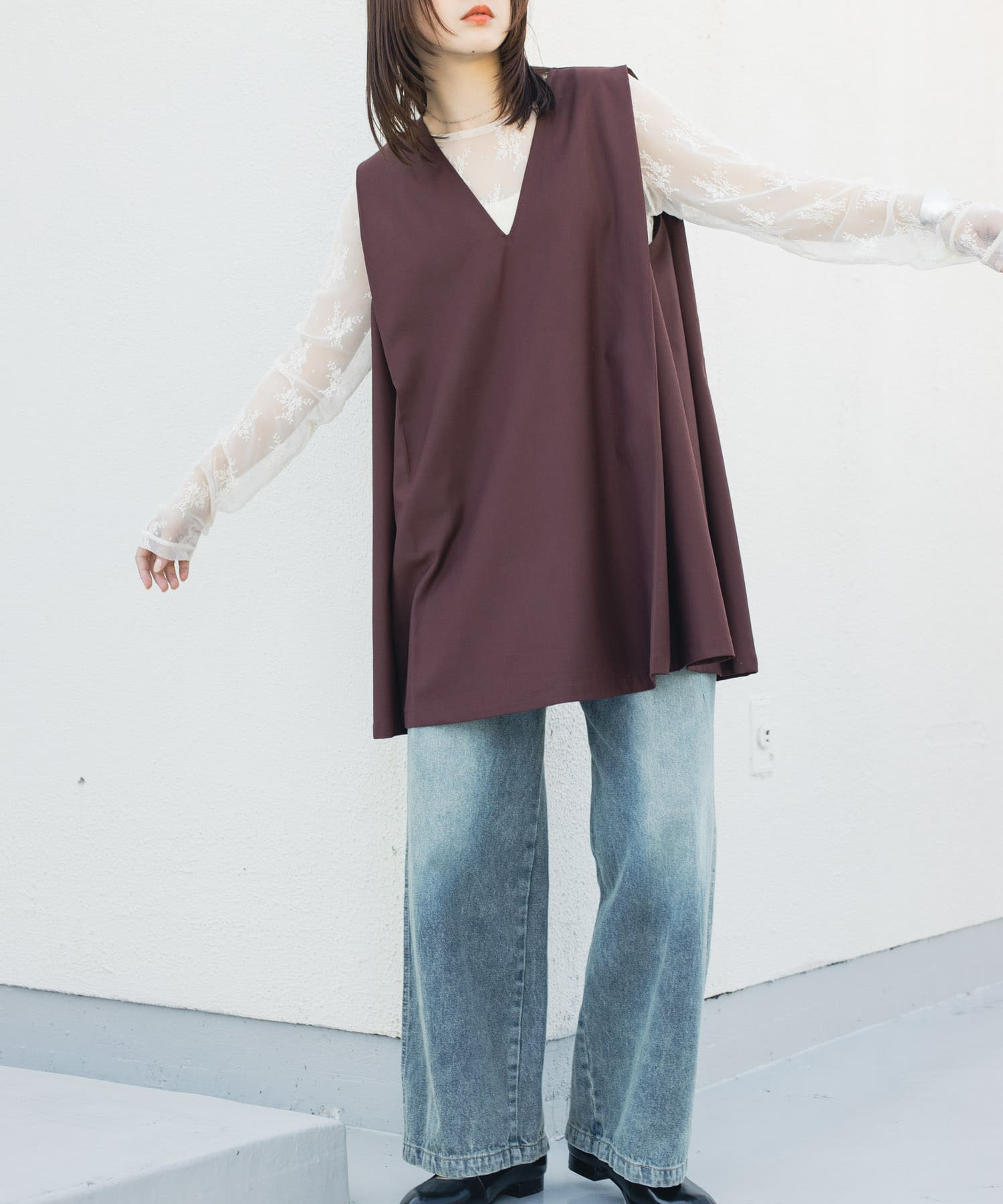 身長：160cm サイズ：one