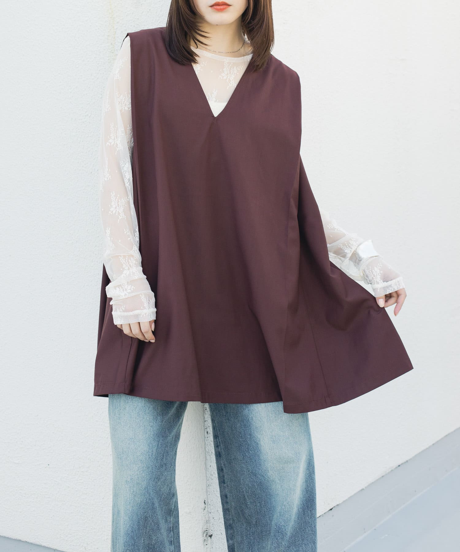 身長：160cm サイズ：one