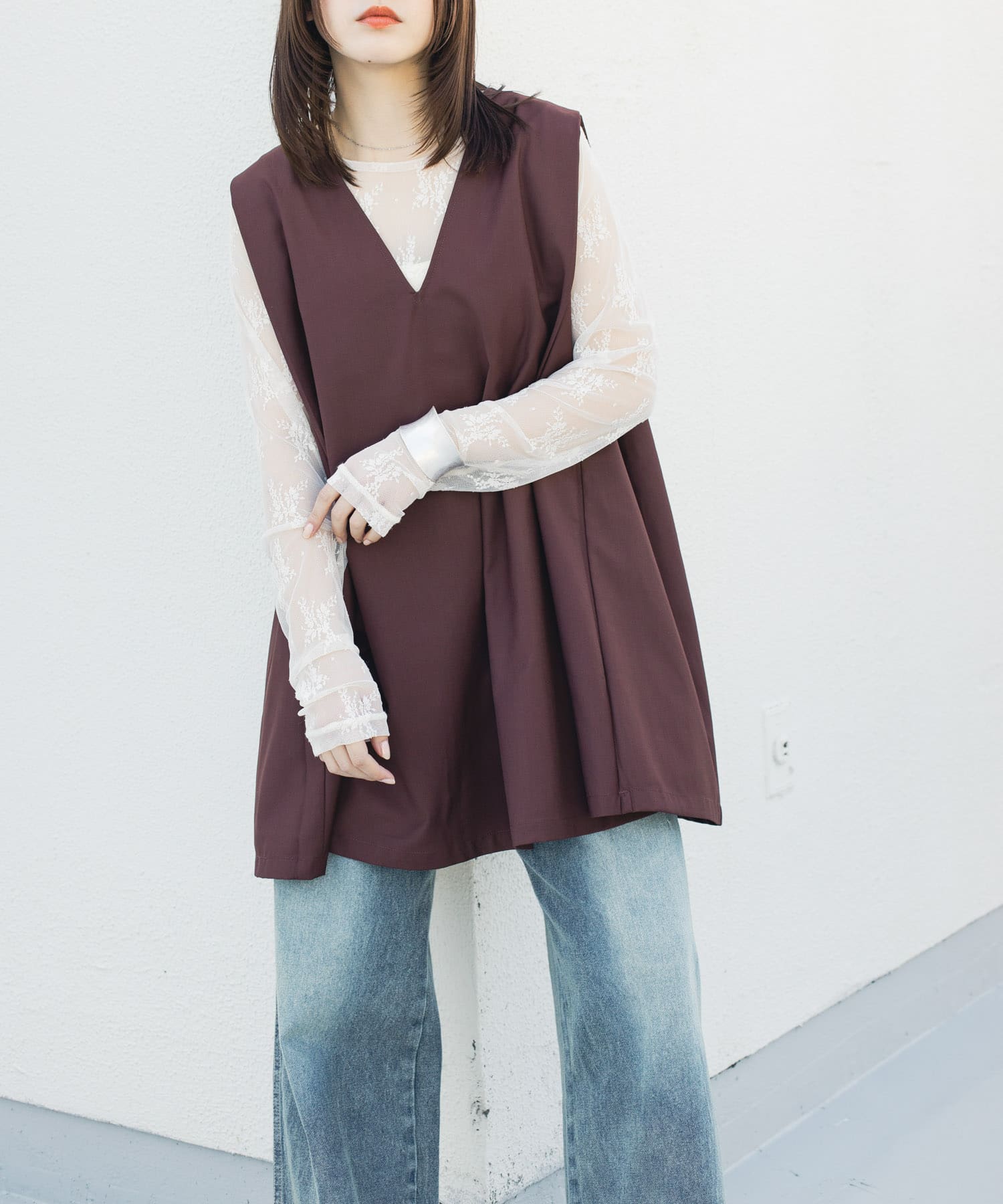 身長：160cm サイズ：one