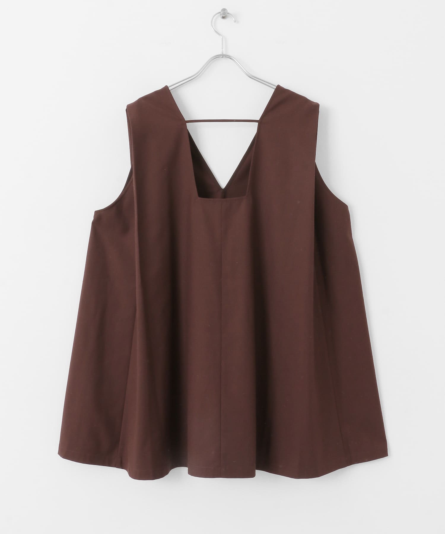 ショルダータックミニワンピース BROWN one