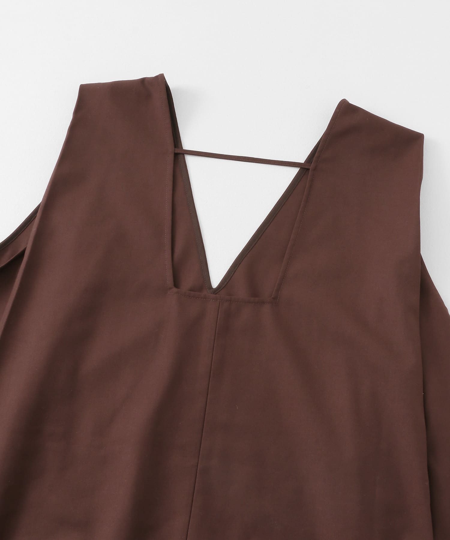 ショルダータックミニワンピース BROWN one