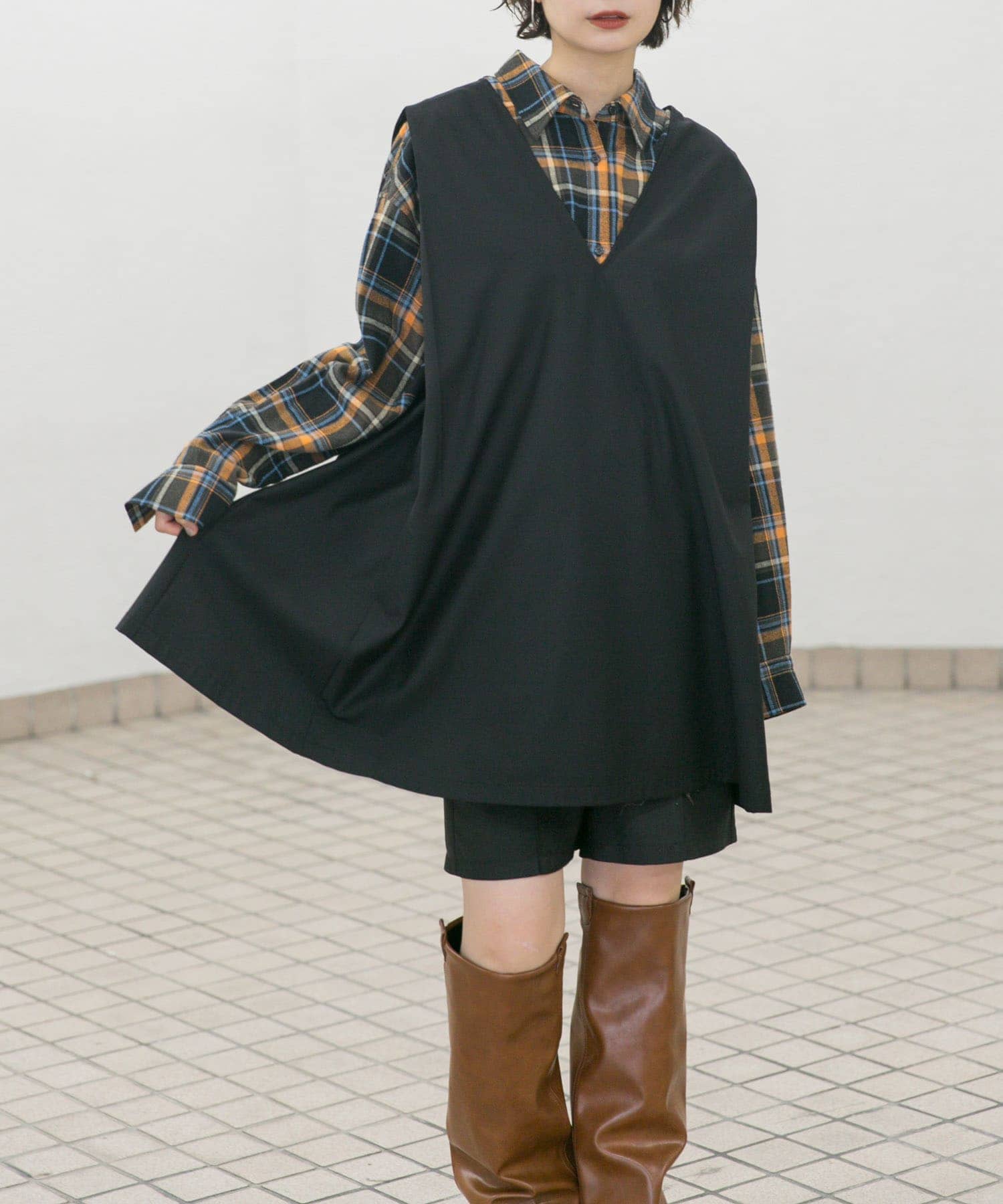 身長：160cm サイズ：one