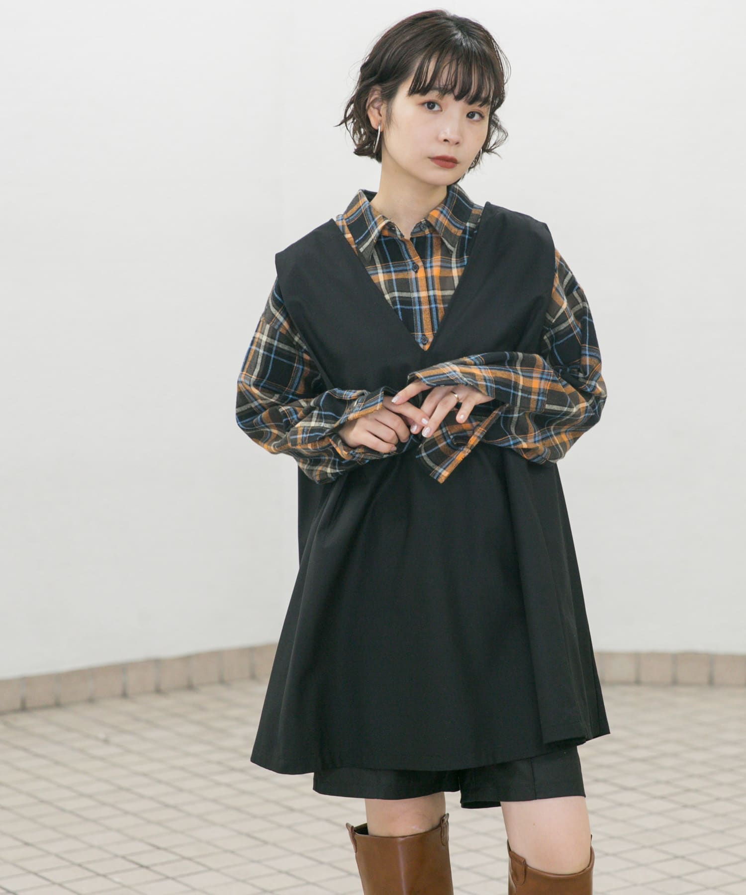 身長：160cm サイズ：one