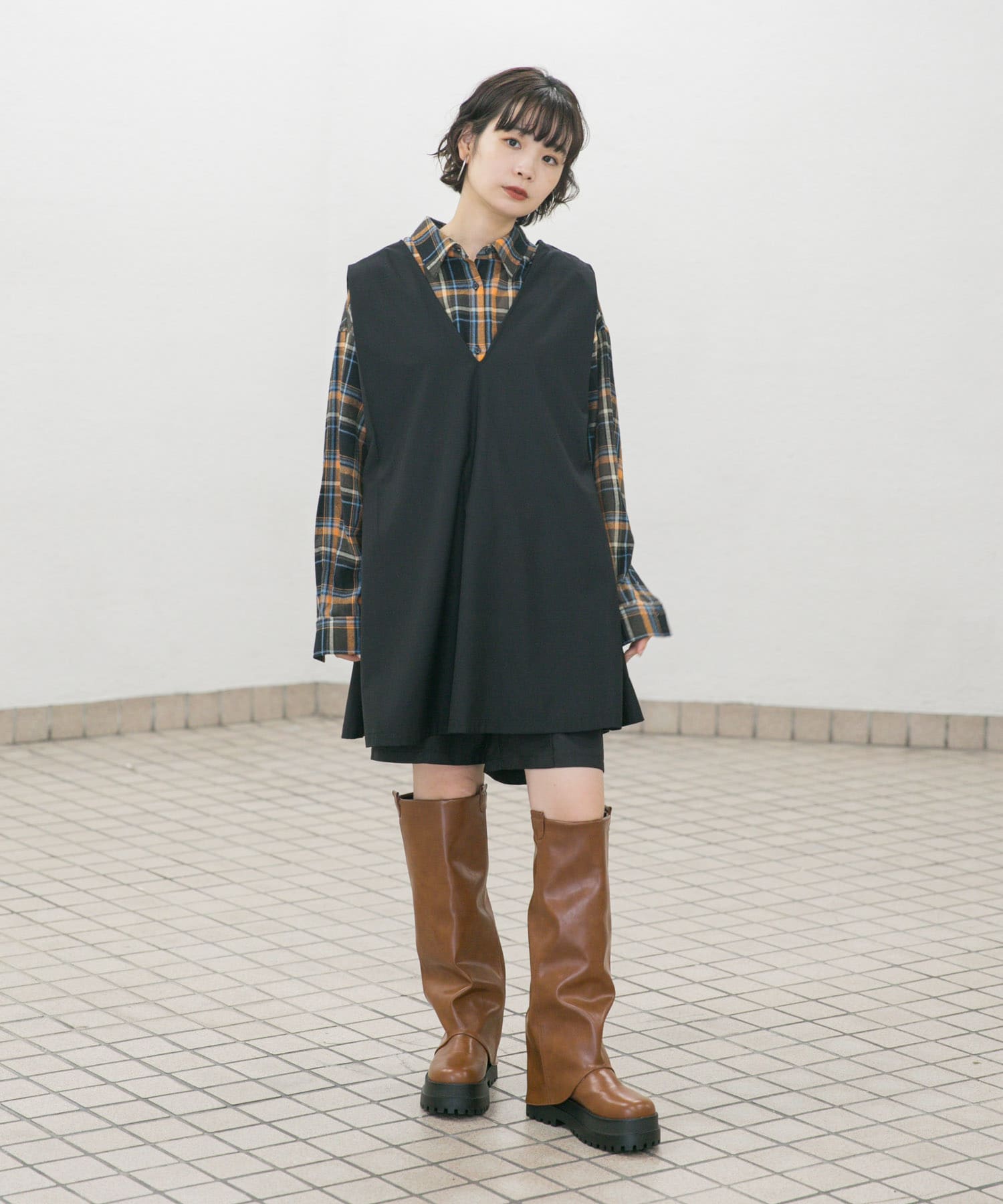 身長：160cm サイズ：one