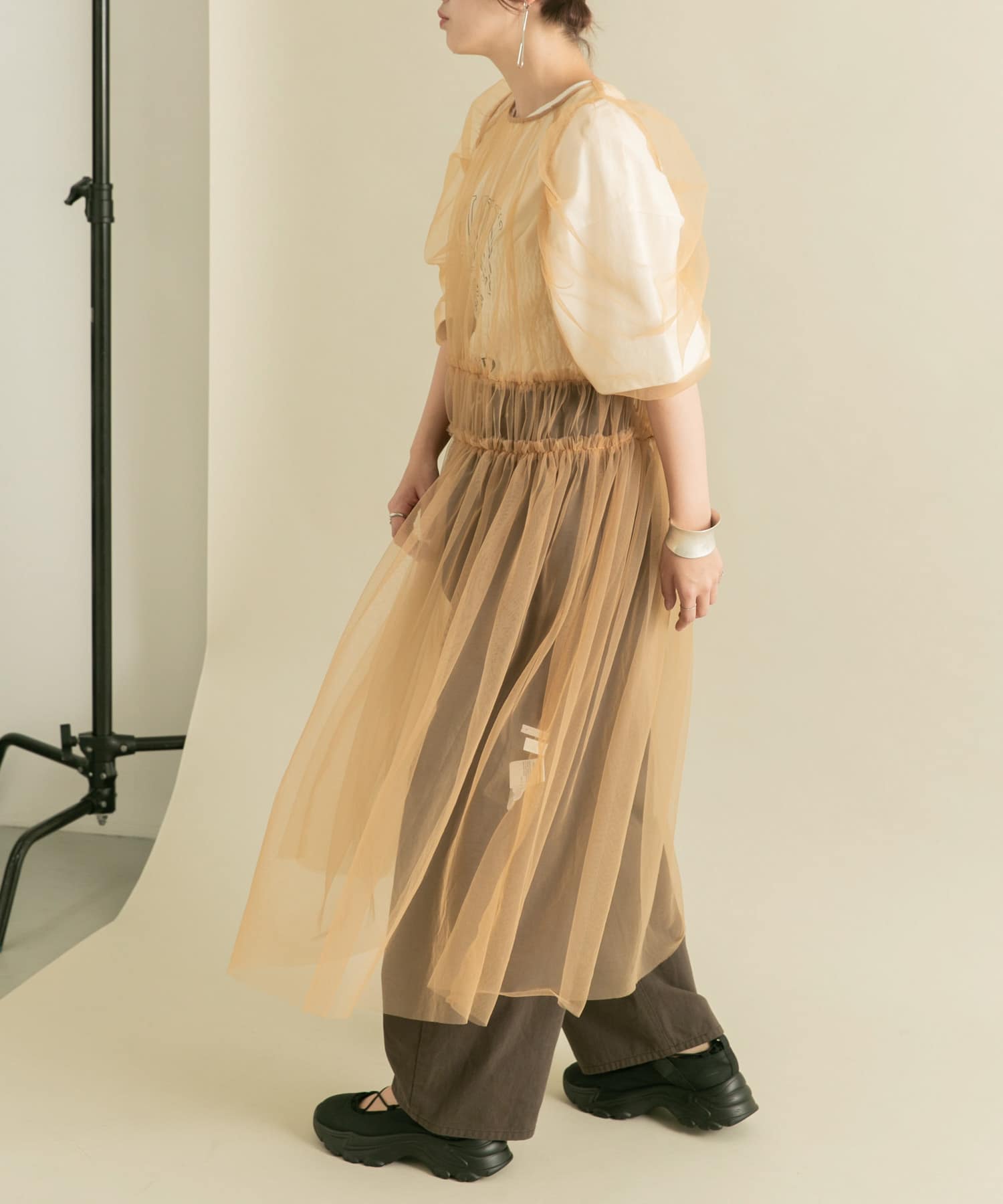 y*i様 Amavel フォーチュンホロスコープ チュールスリーブワンピース Fortune Horoscope チュールスリーブワンピース