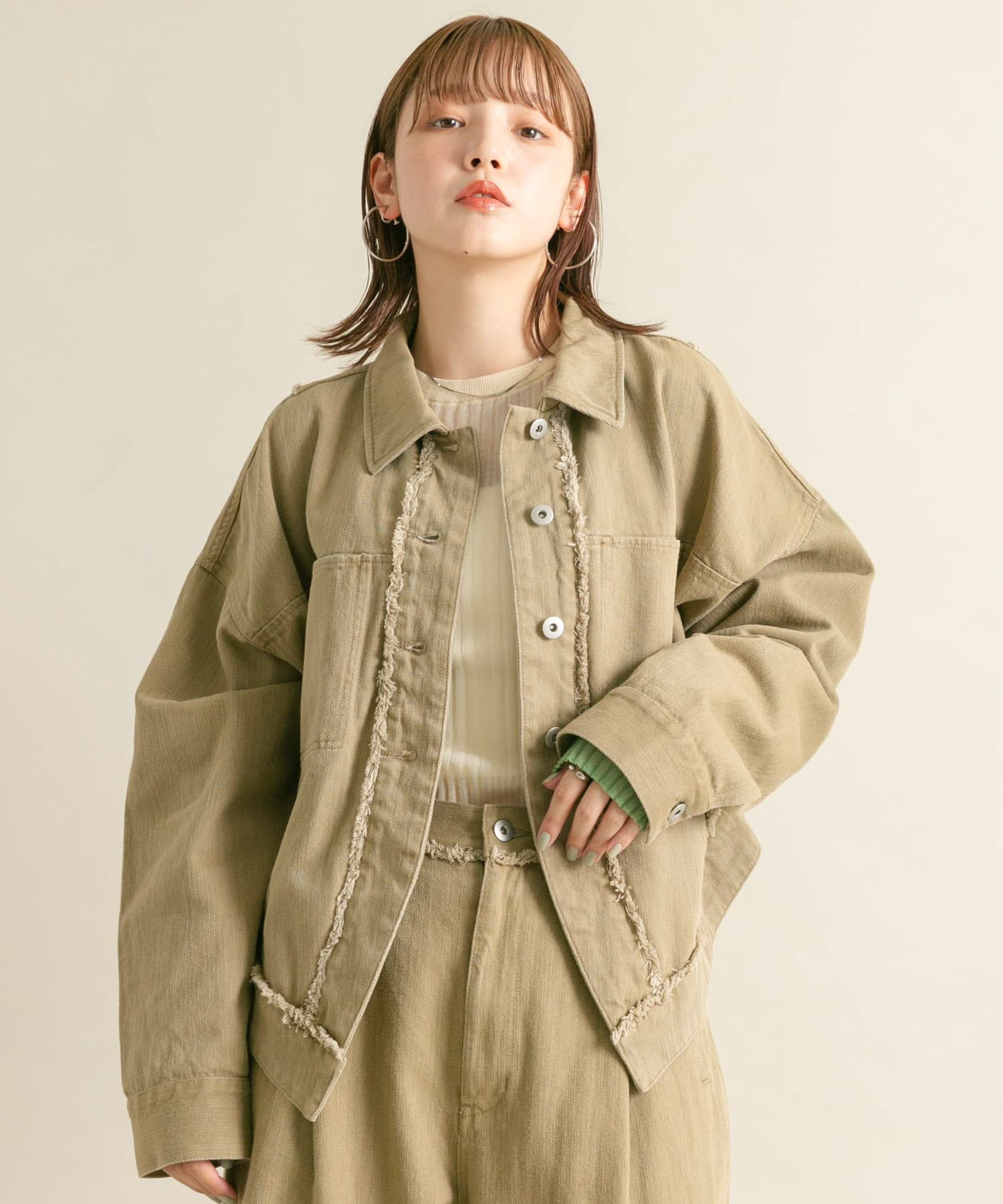 身長：160cm サイズ：one