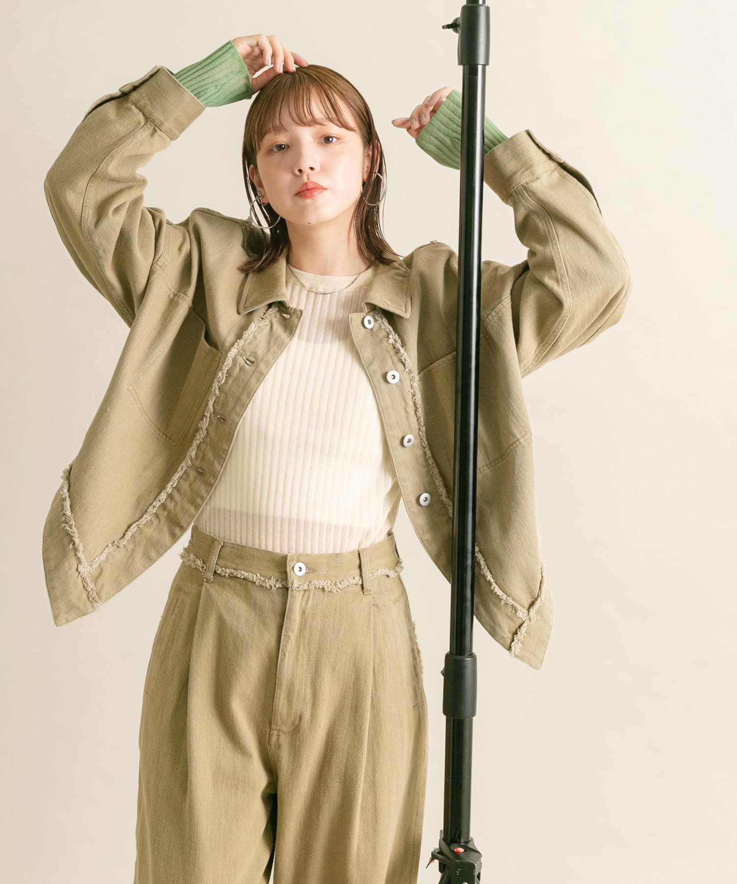 身長：160cm サイズ：one