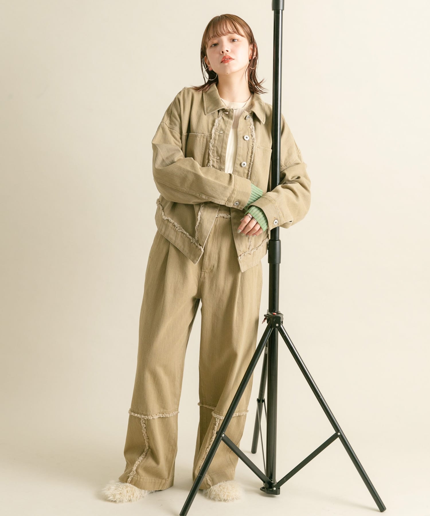 身長：160cm サイズ：one