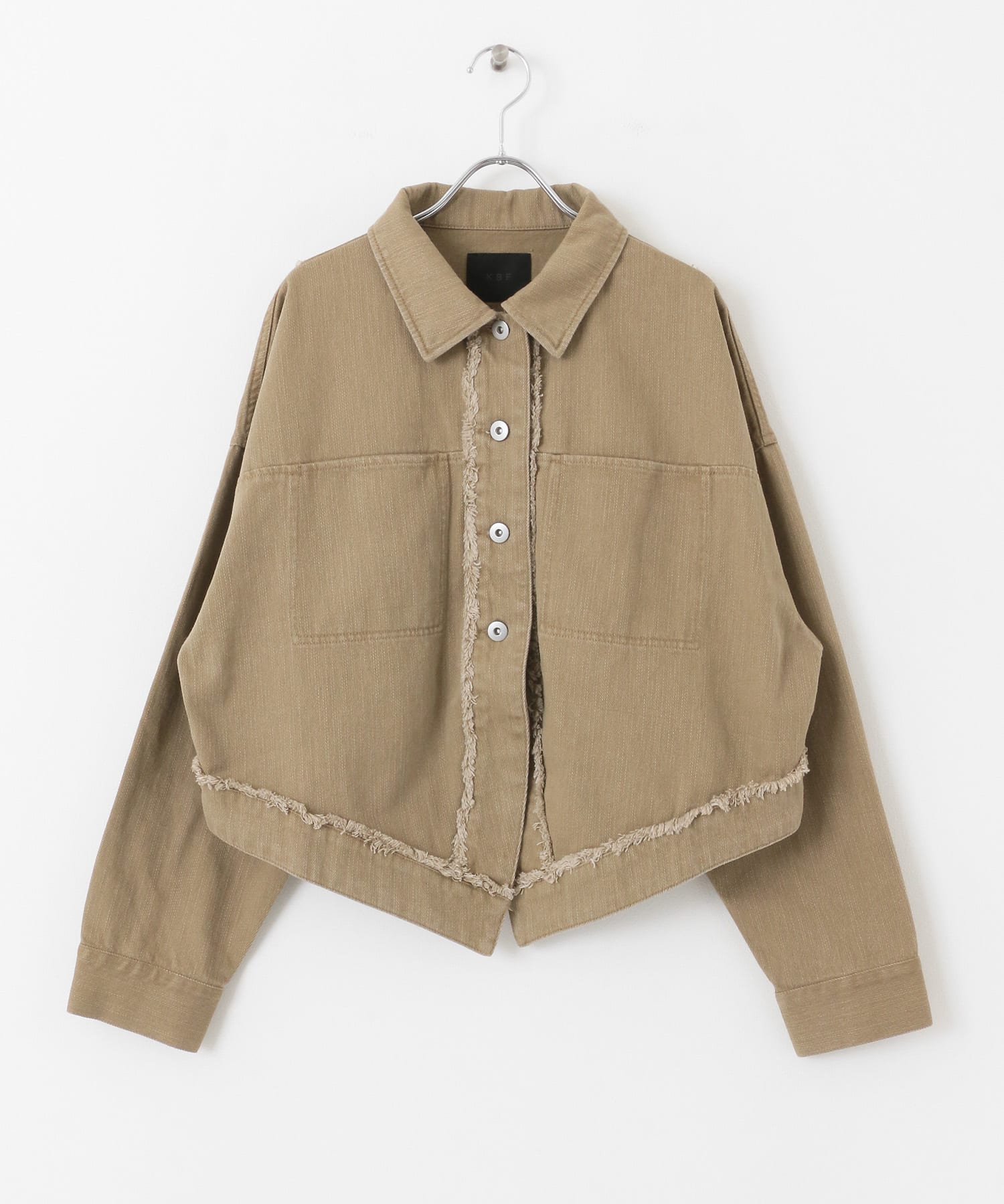 フリンジカーブヘムジャケット KHAKI one