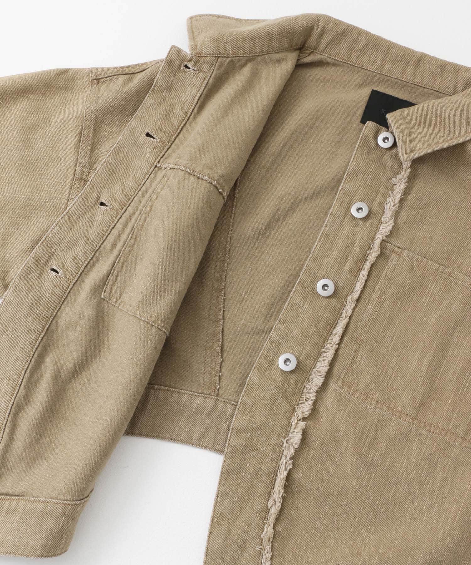 フリンジカーブヘムジャケット KHAKI one