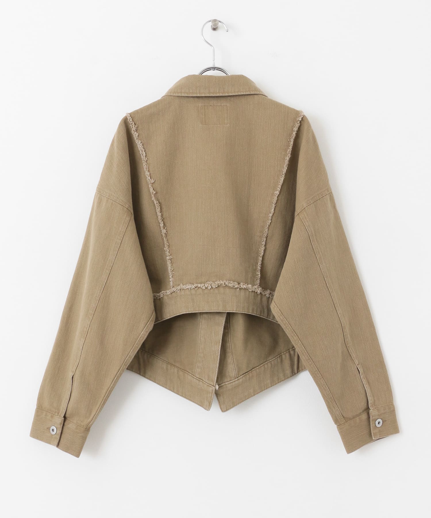 フリンジカーブヘムジャケット KHAKI one