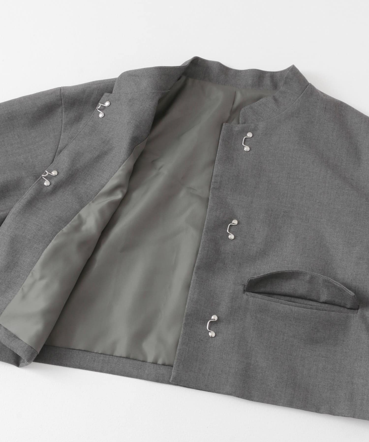 クロップドホックジャケット GRAY one