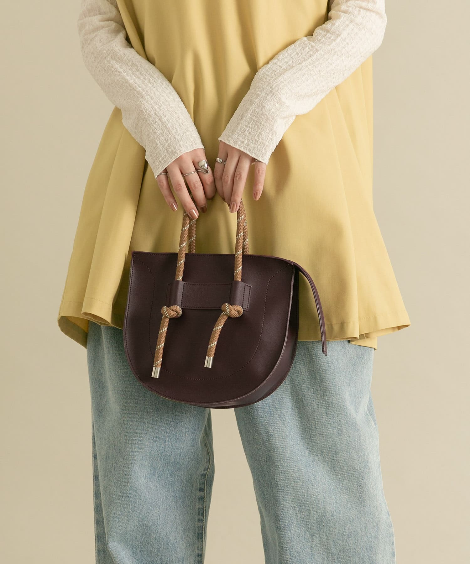 ロープハンドBAG BROWN one