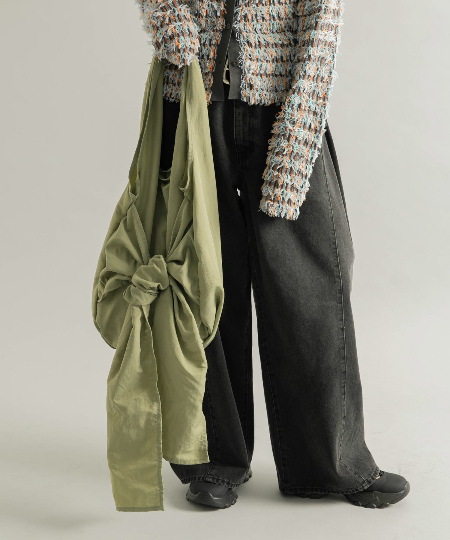 アレンジリボンナイロンBAG KHAKI one