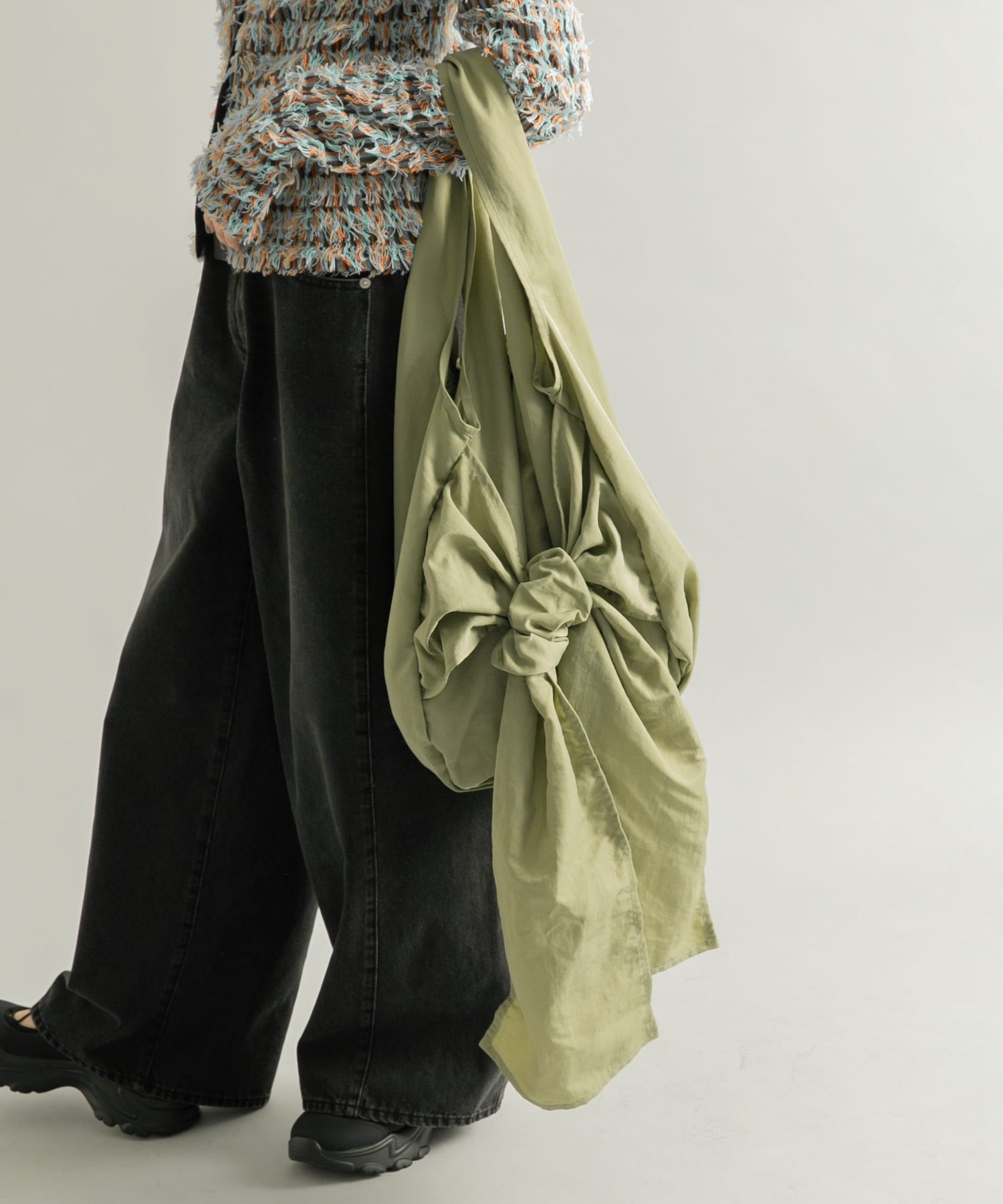 アレンジリボンナイロンBAG KHAKI one