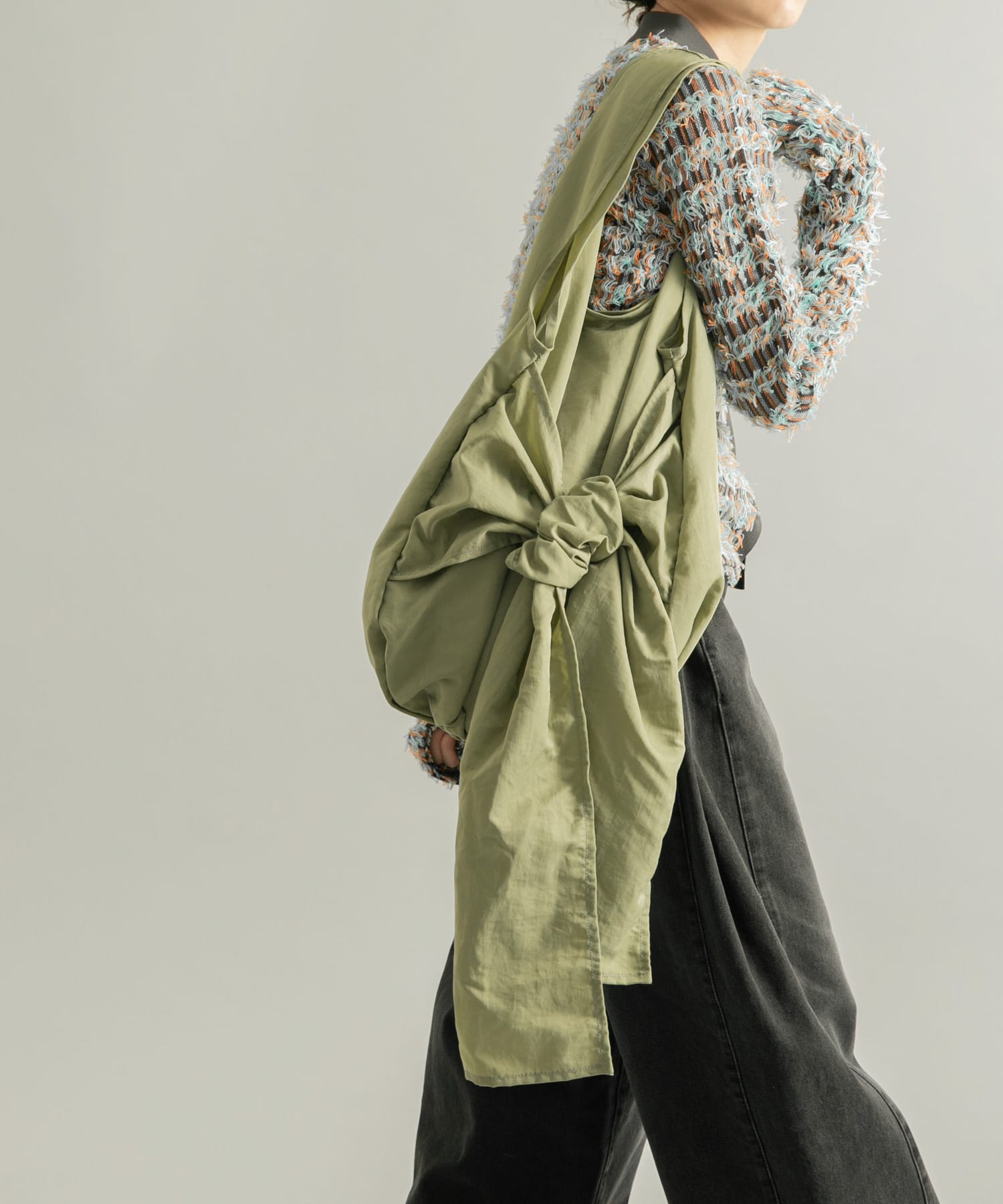 アレンジリボンナイロンBAG KHAKI one