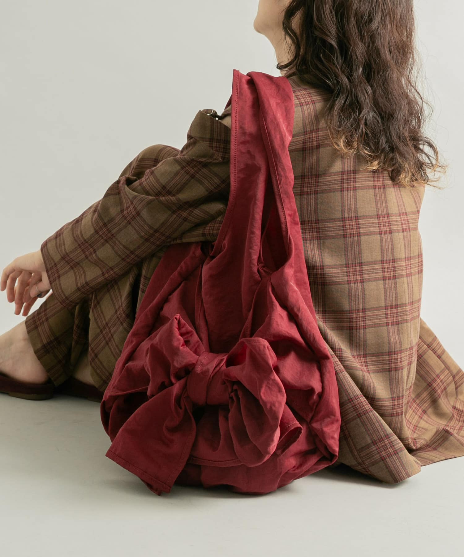 アレンジリボンナイロンBAG BURGUNDY one