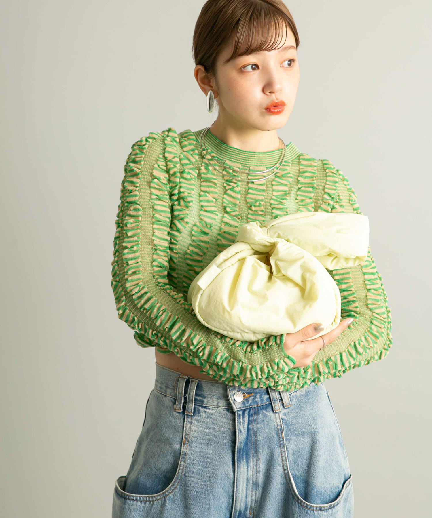 ワンハンドルパファーナイロンBAG MINT one