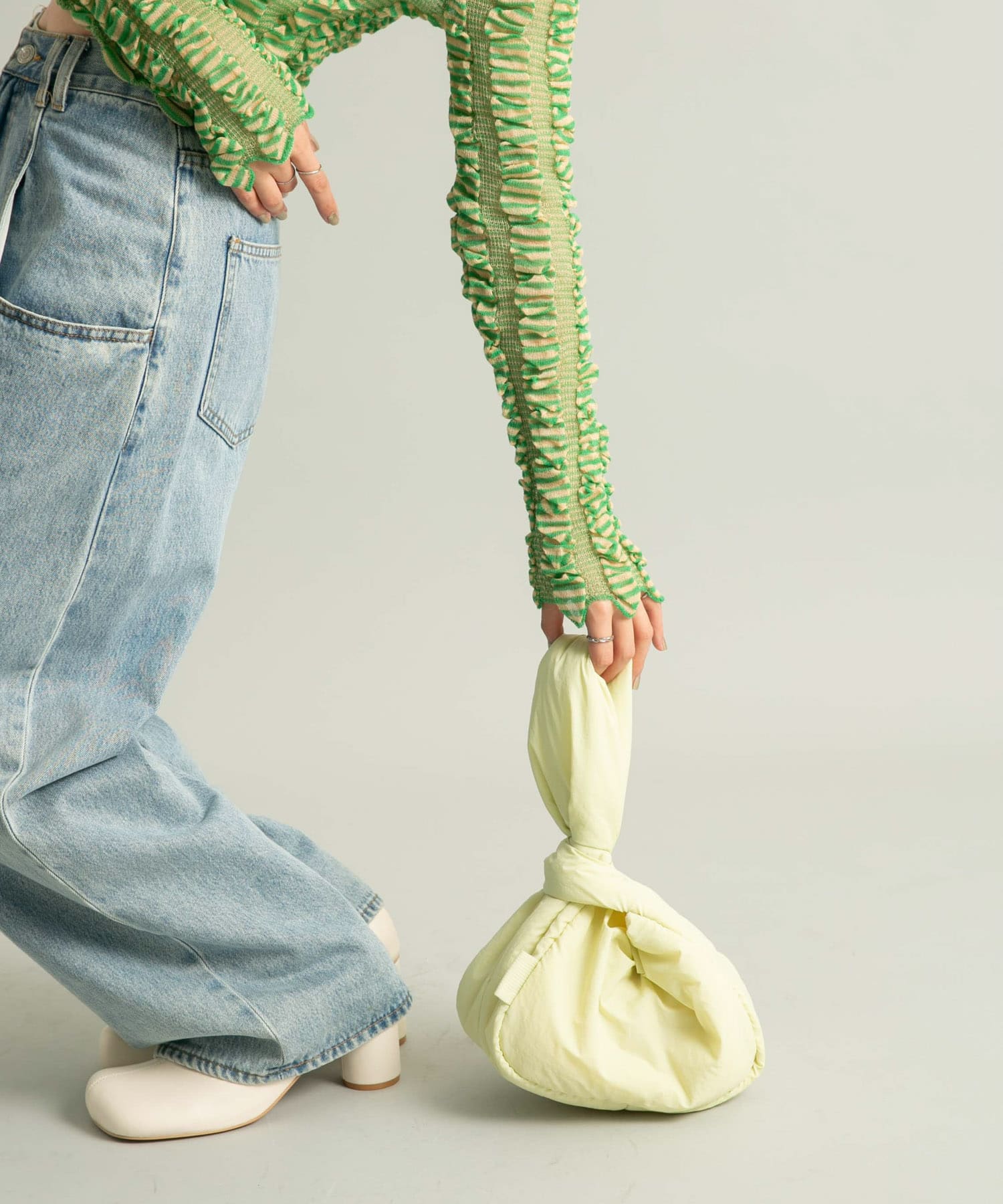 ワンハンドルパファーナイロンBAG MINT one