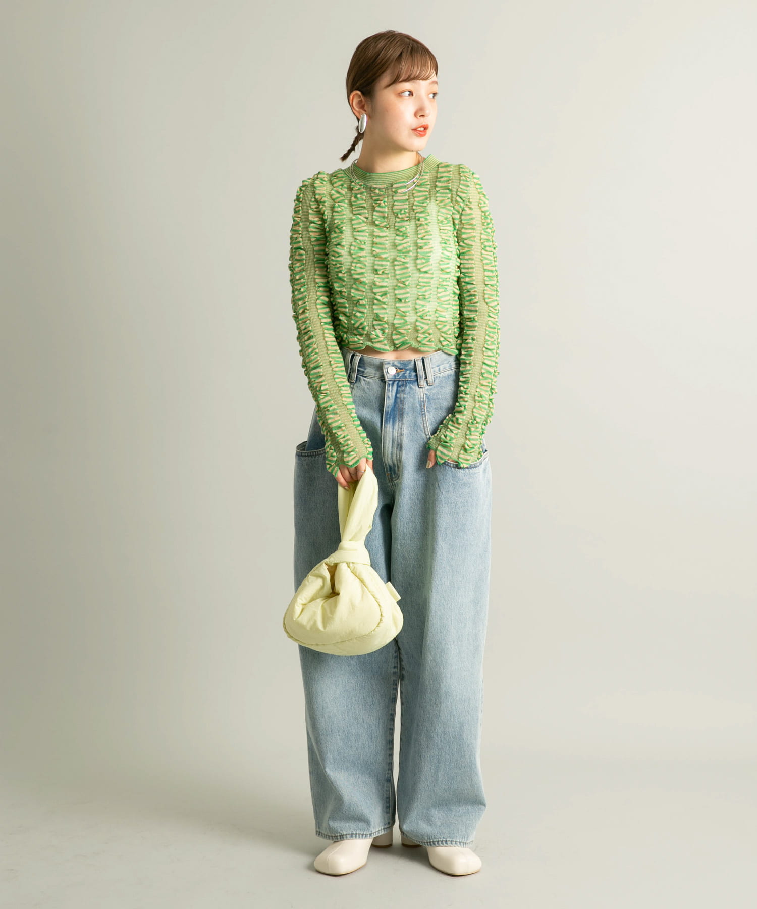 ワンハンドルパファーナイロンBAG MINT one