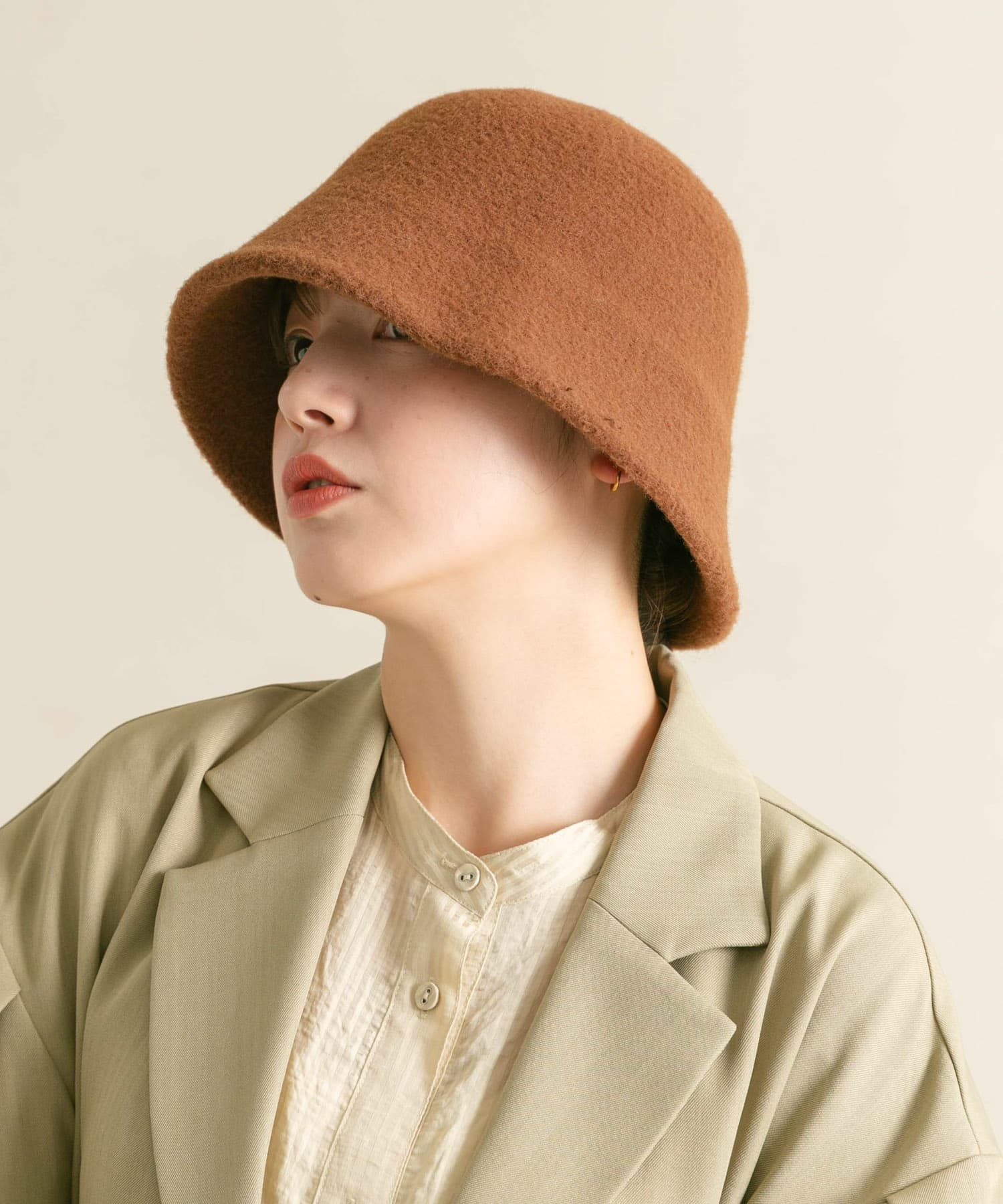 シャギーベルHAT BROWN one