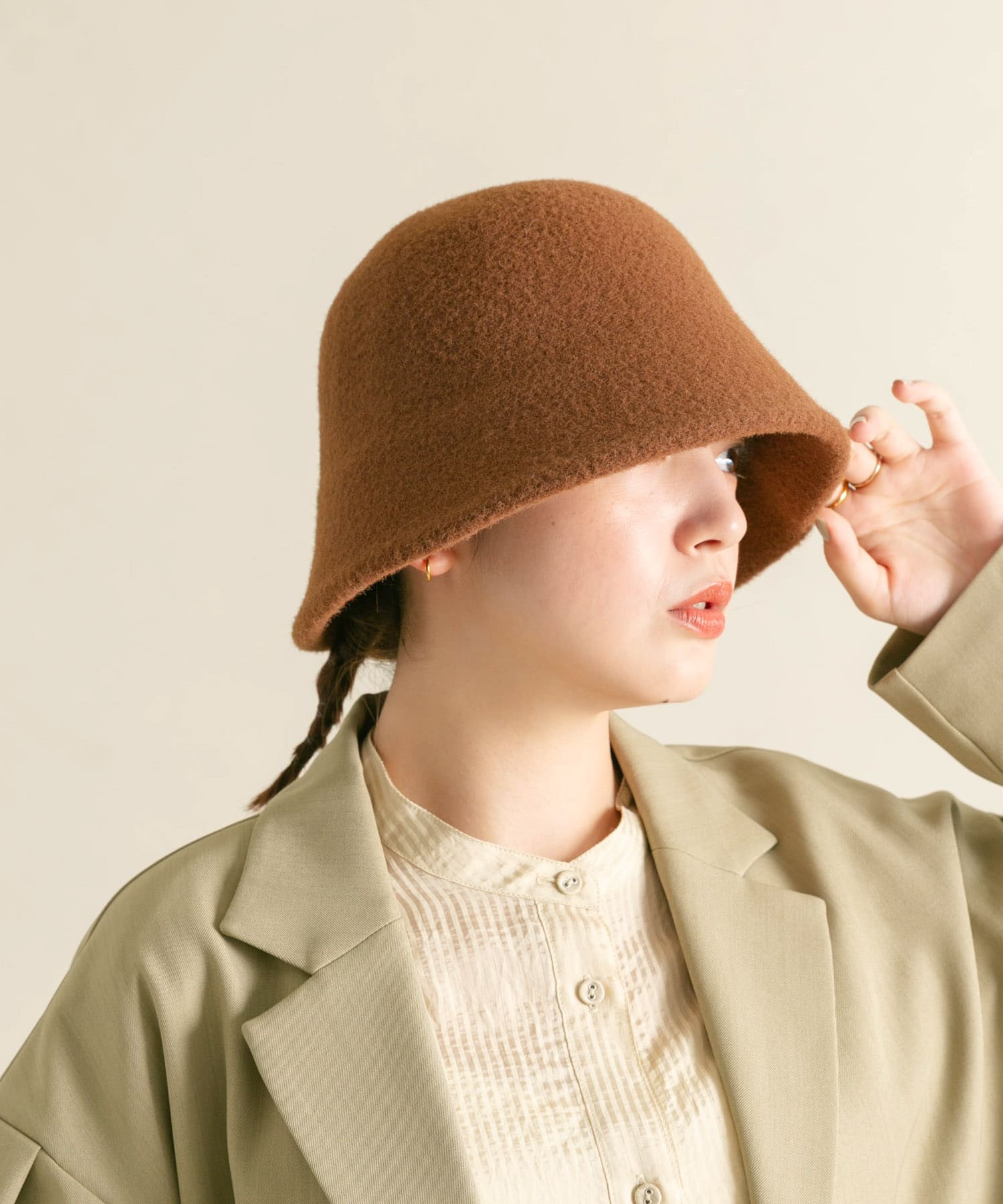 シャギーベルHAT BROWN one