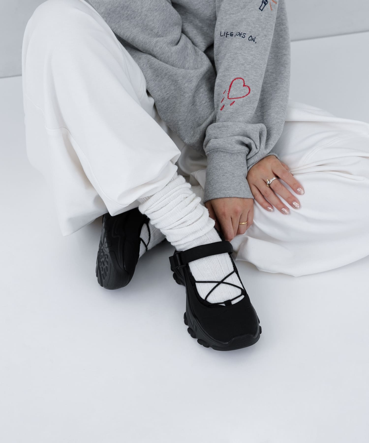 バレエスニーカー BLACK 36