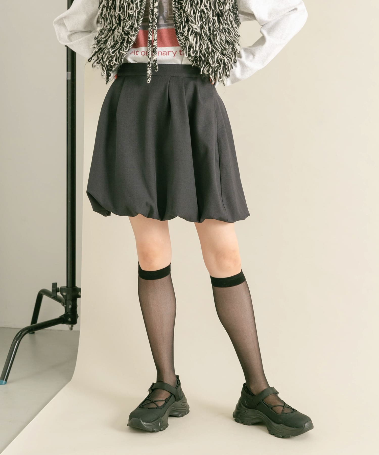 バレエスニーカー BLACK 37