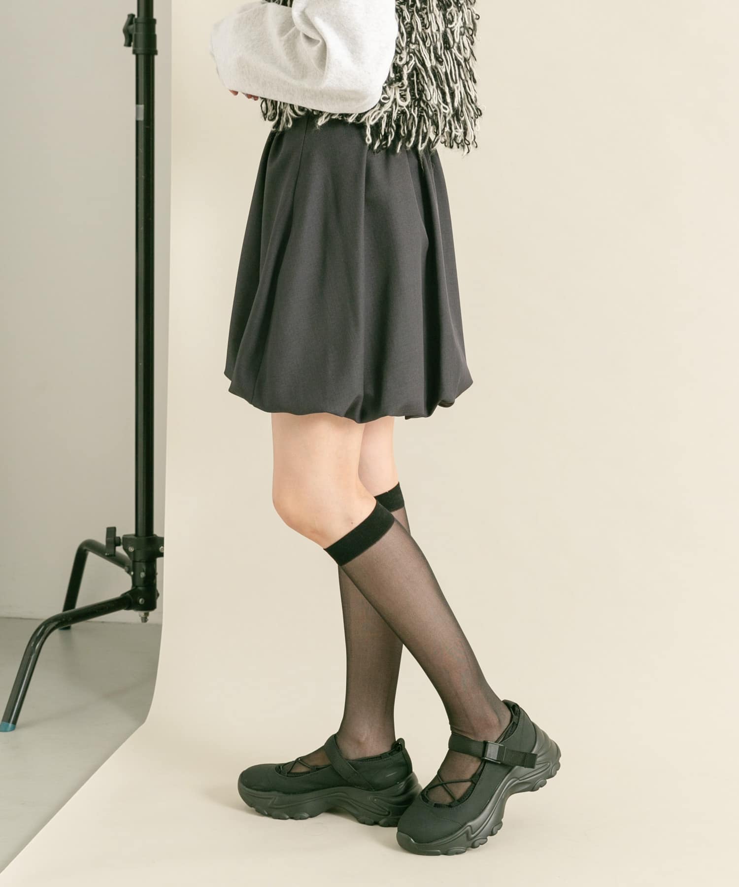 バレエスニーカー BLACK 37