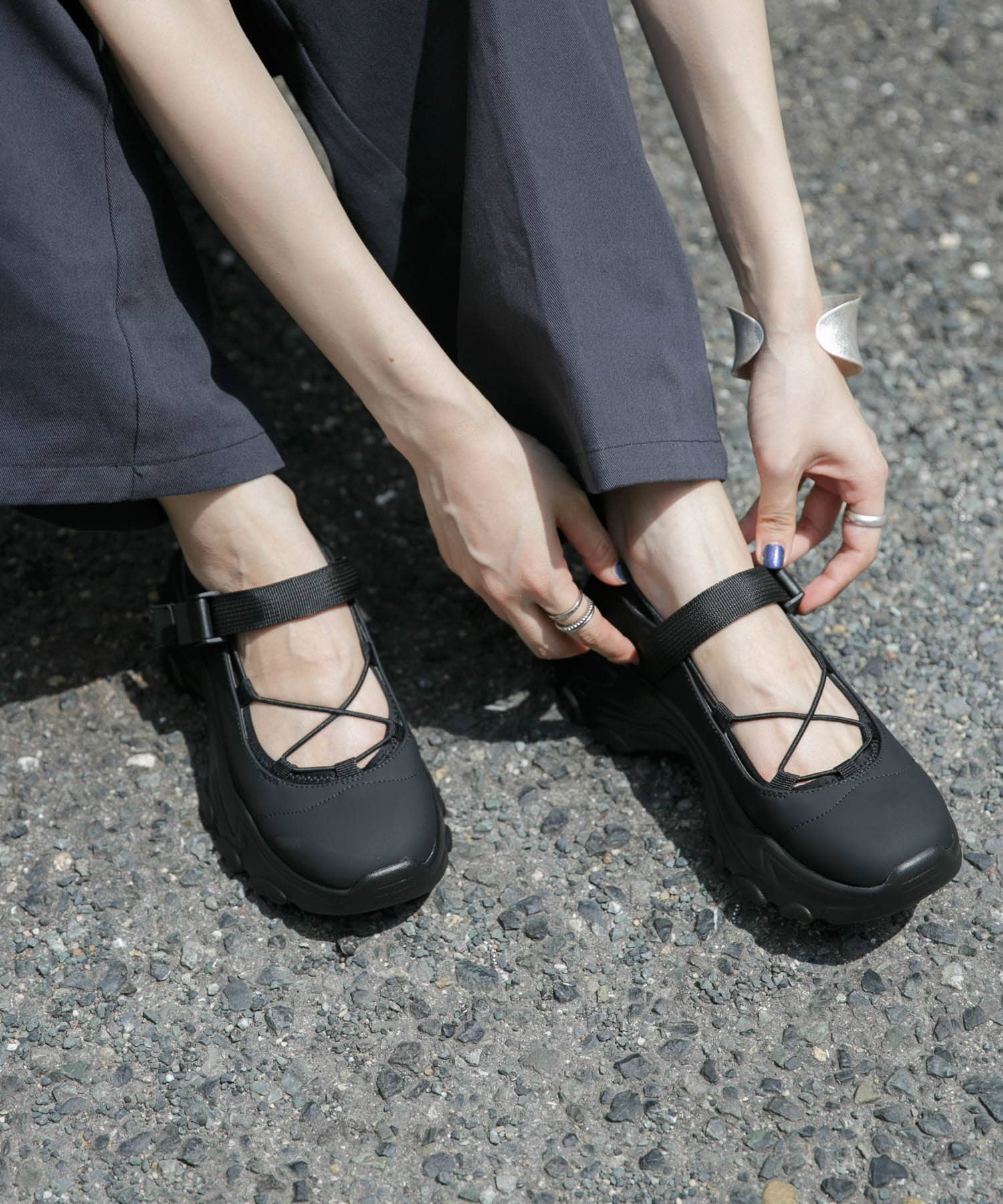 バレエスニーカー BLACK 38