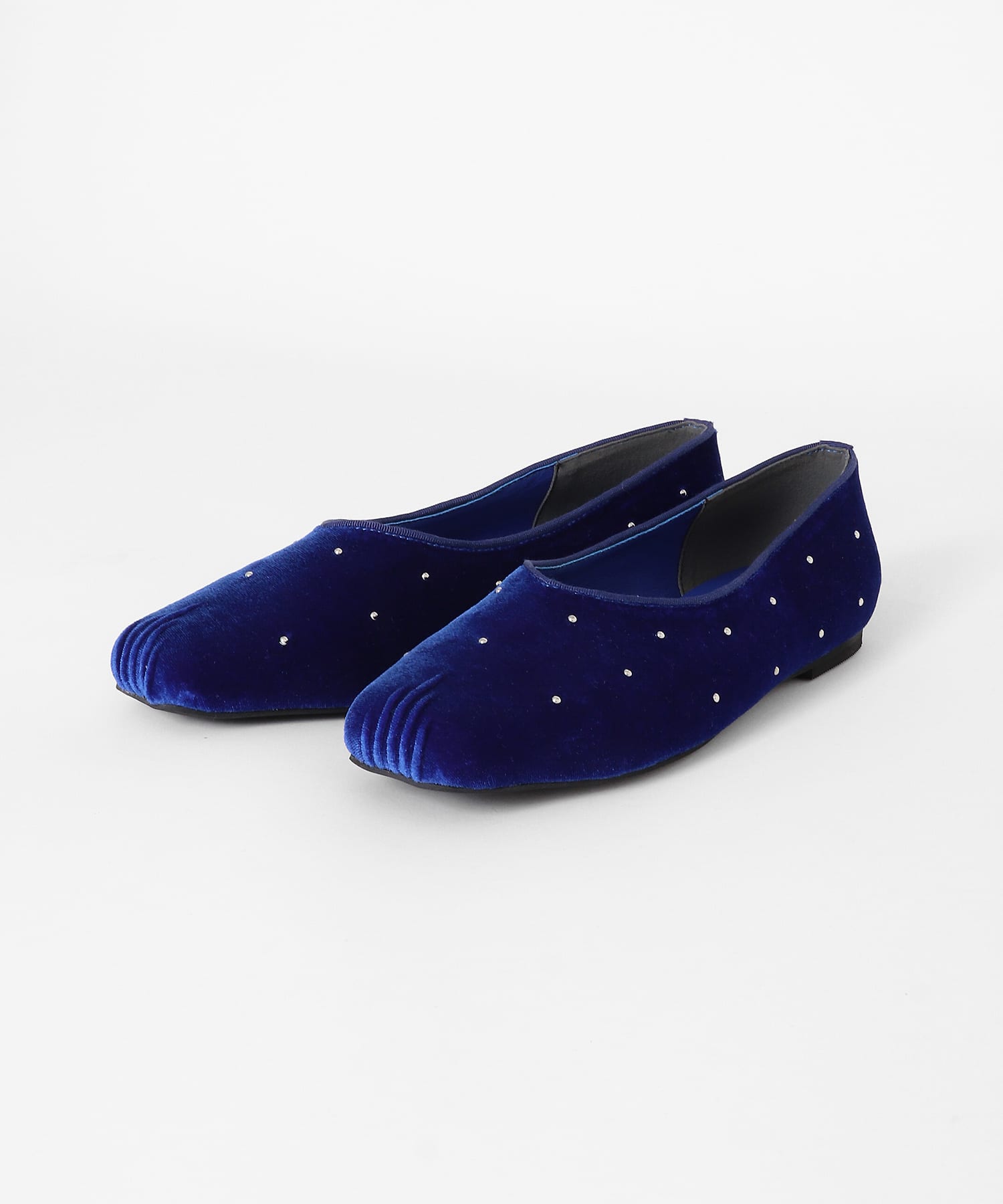 スタッズベロアパンプス BLUE 37