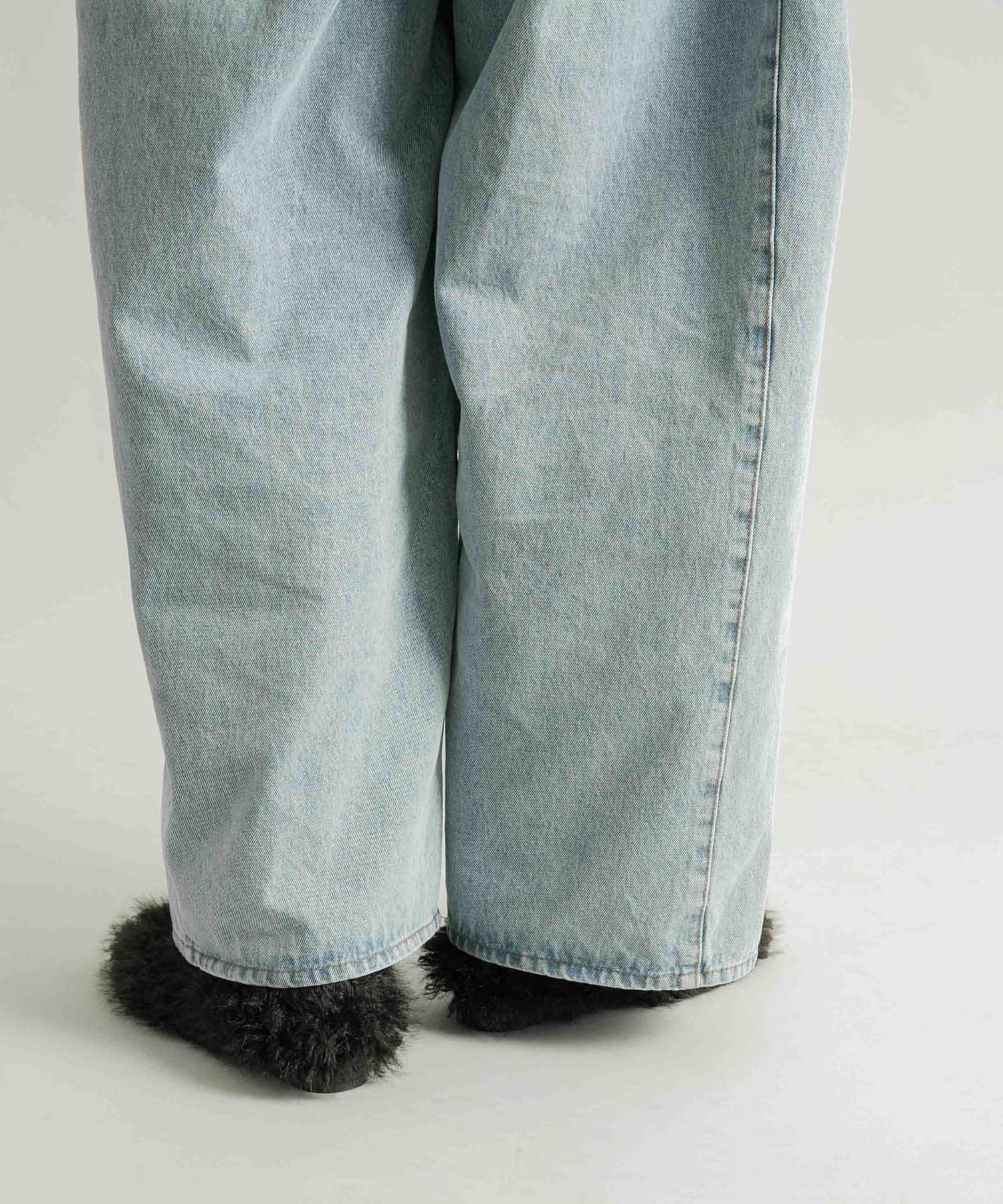 ラウンドトゥファーパンプス BLACK 36