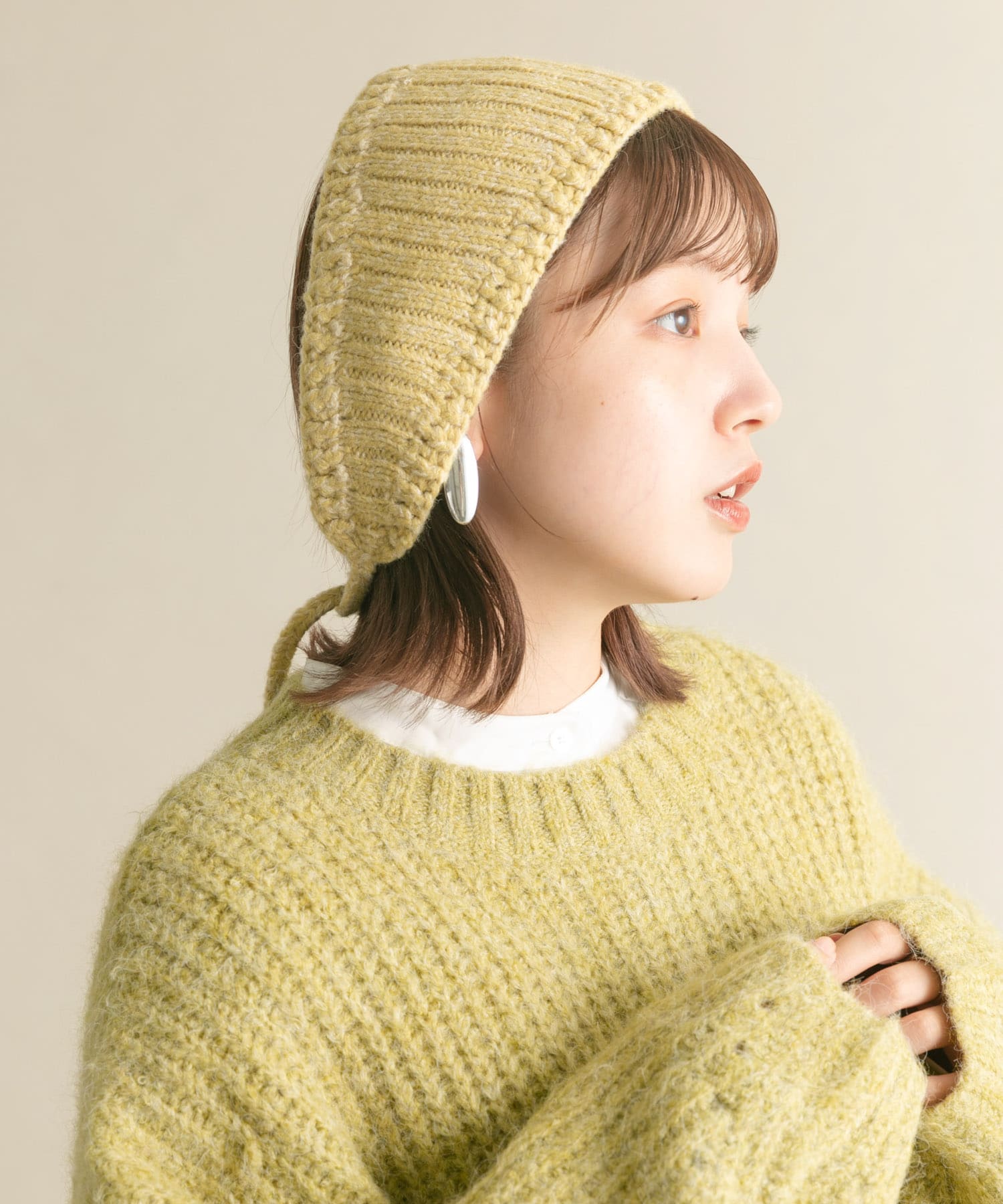 ニットボンネット LIME one