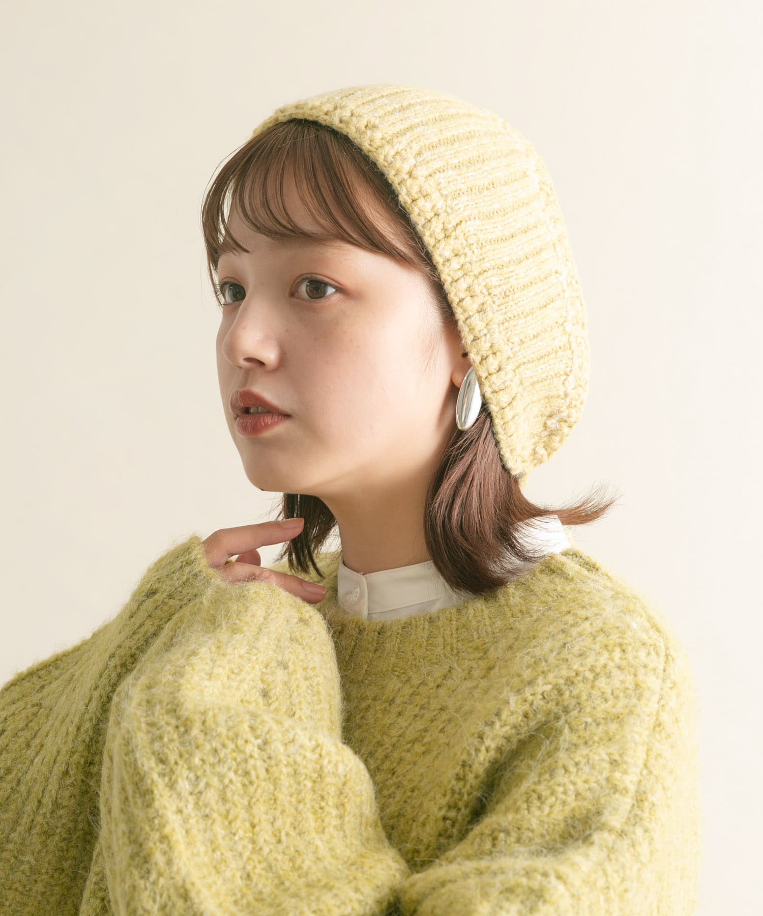 ニットボンネット LIME one