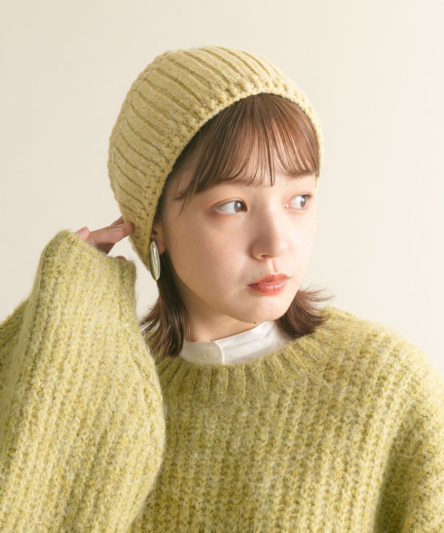 ニットボンネット LIME one