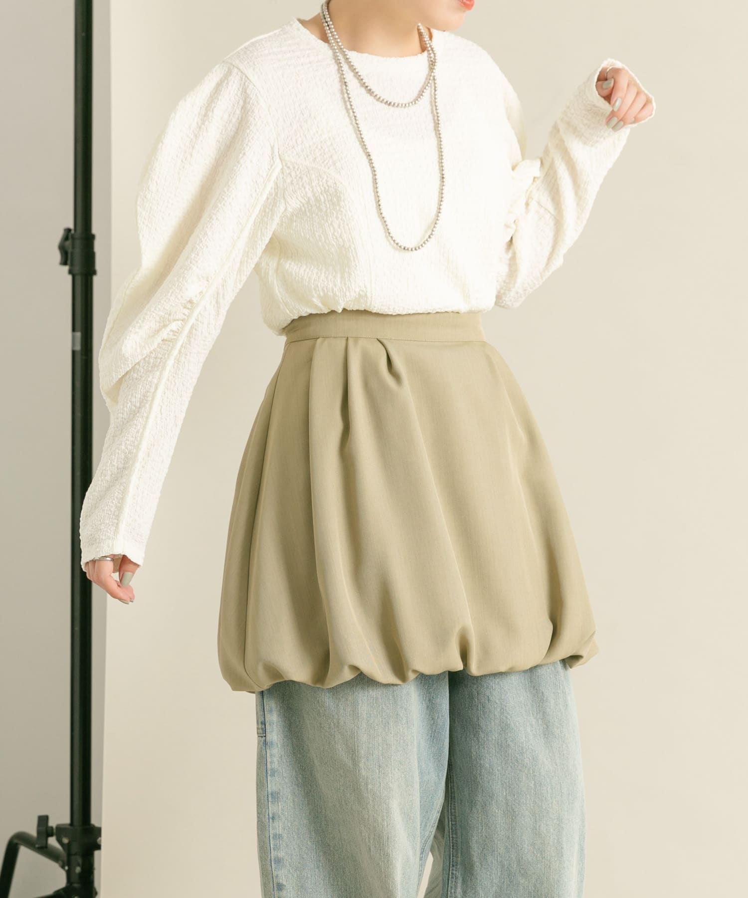 身長：160cm サイズ：one