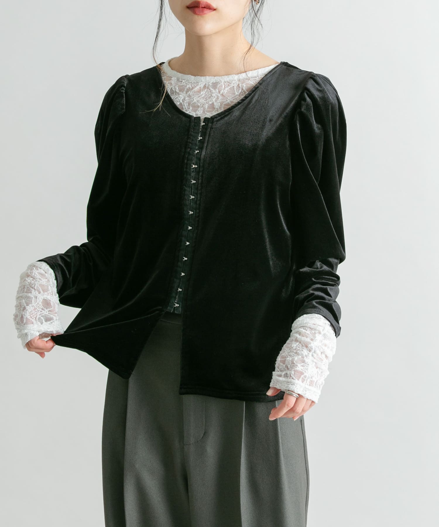 身長：160cm サイズ：one