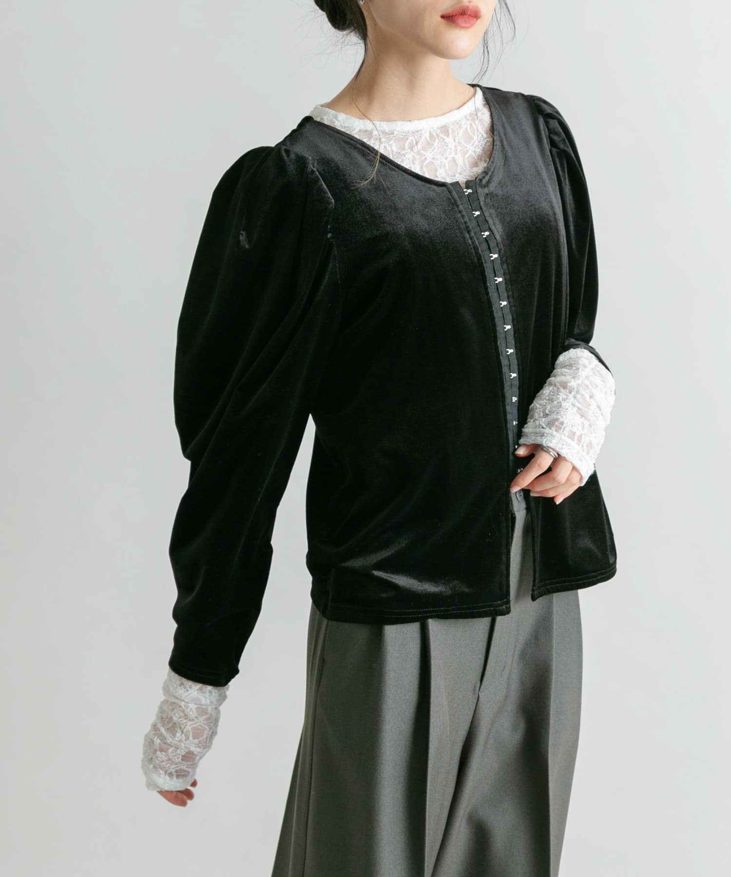 身長：160cm サイズ：one