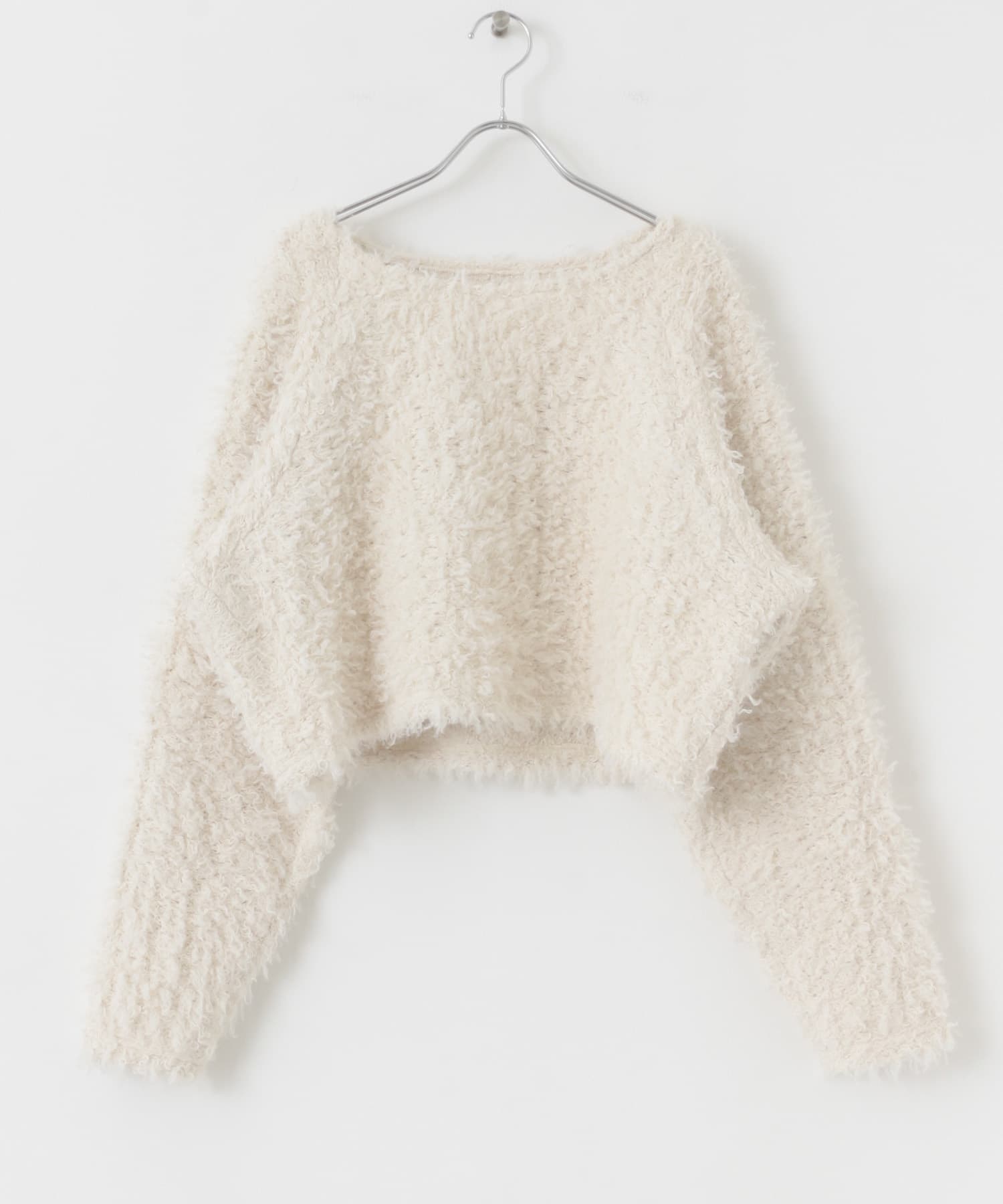 クロップドフェザープルオーバー IVORY one