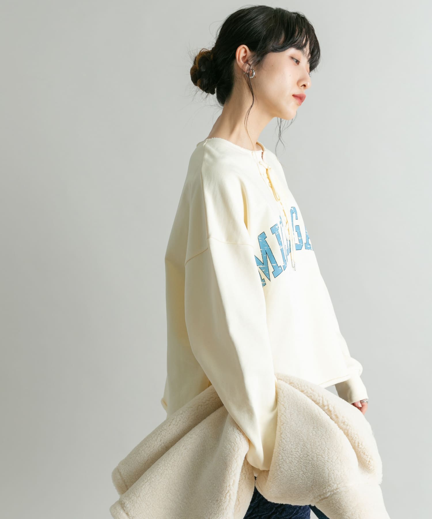 身長：160cm サイズ：one