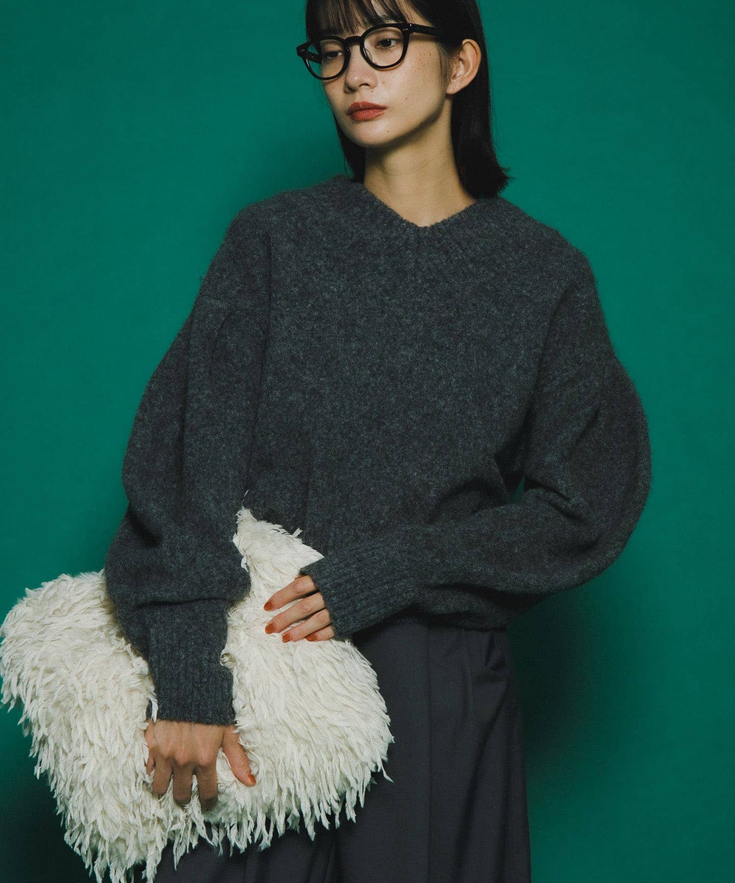 身長：159cm サイズ：one