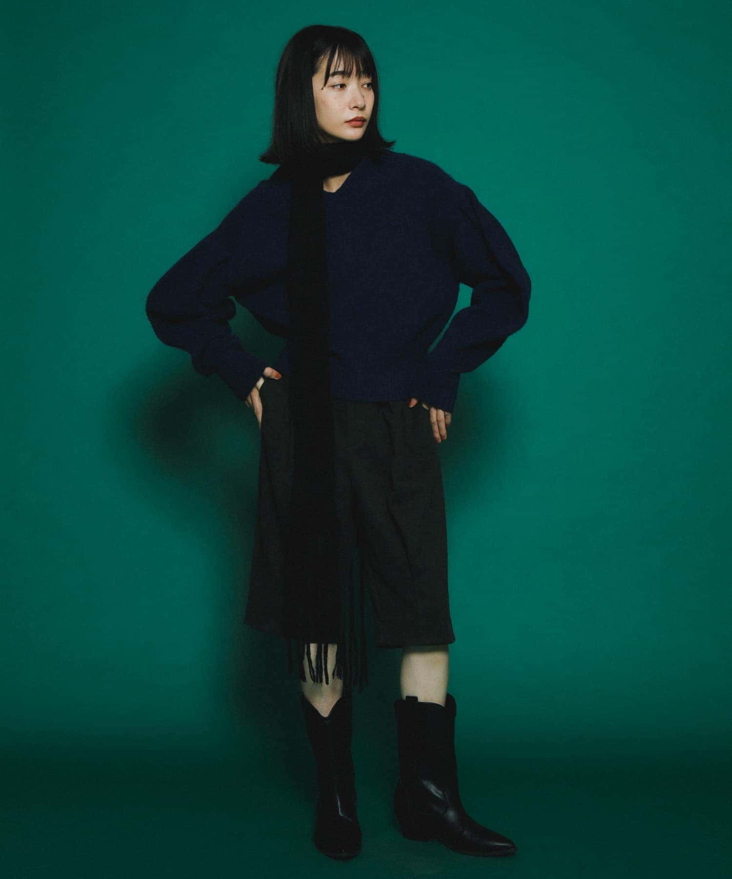 身長：159cm サイズ：one