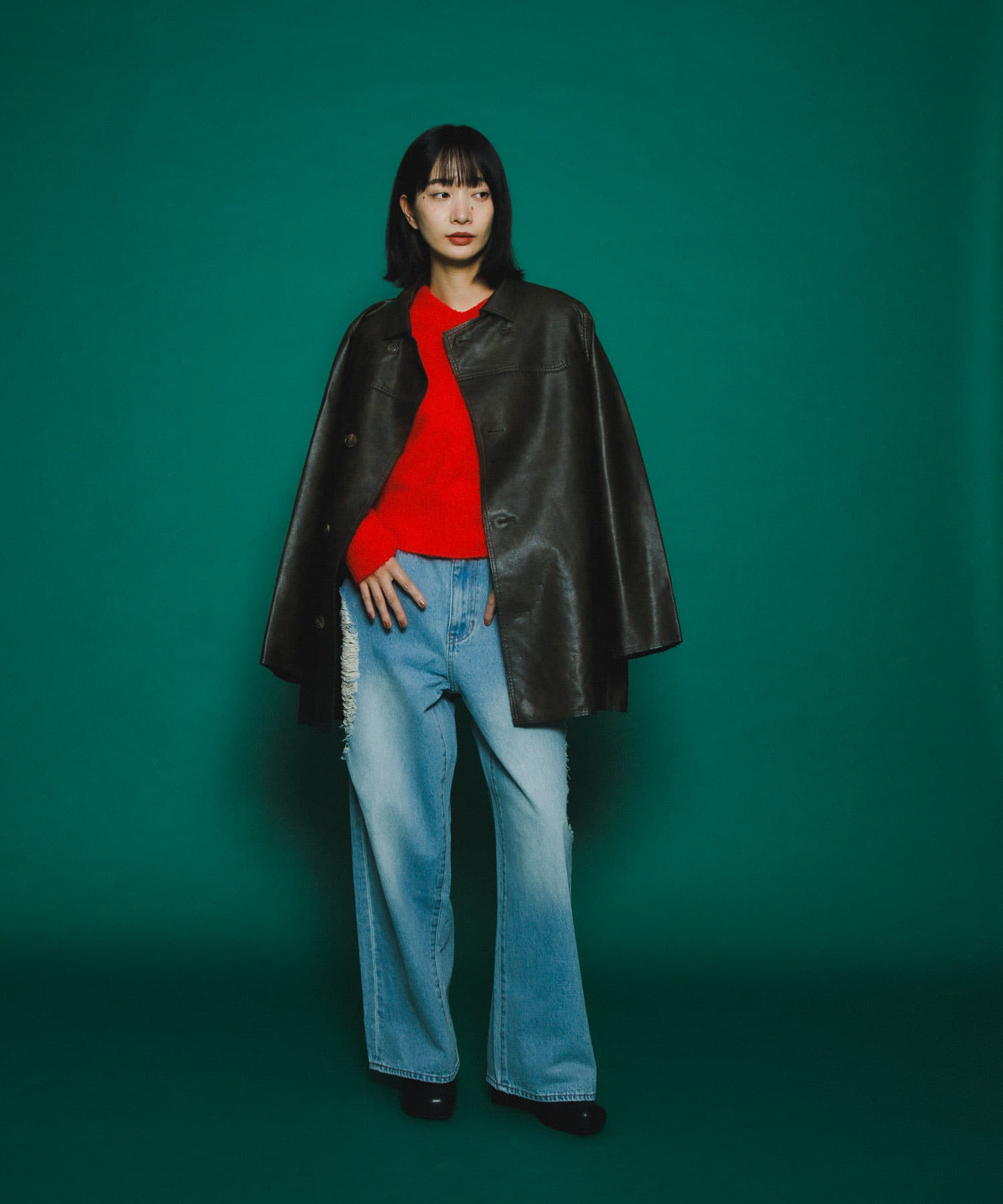 身長：159cm サイズ：one