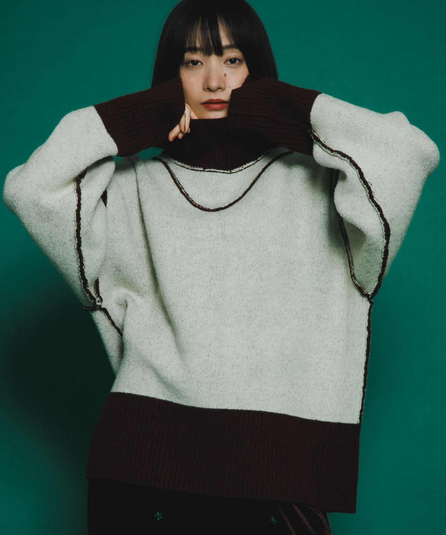 身長：159cm サイズ：one