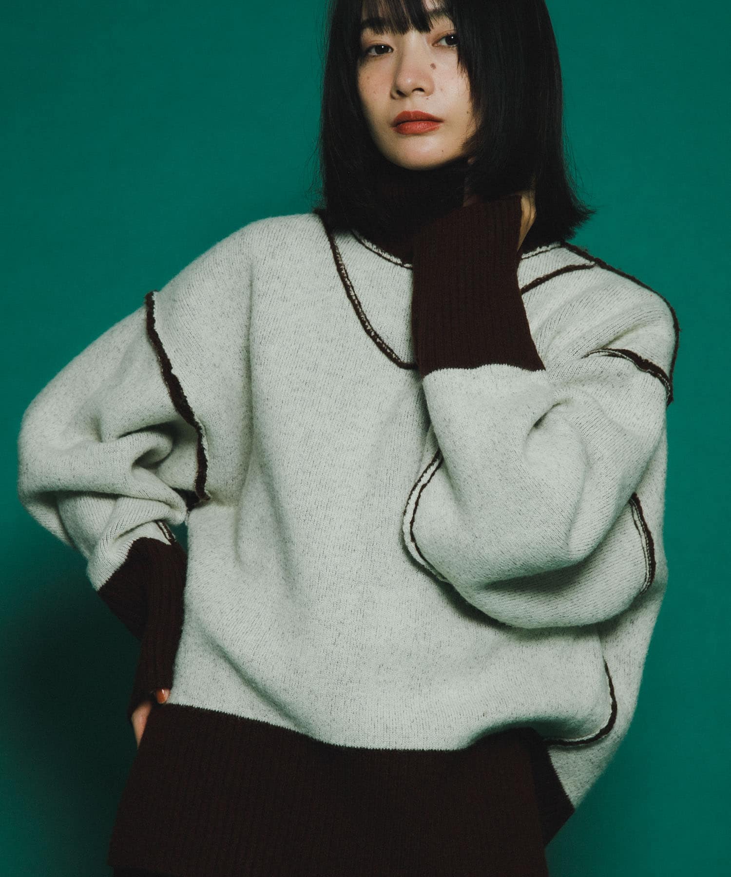 身長：159cm サイズ：one