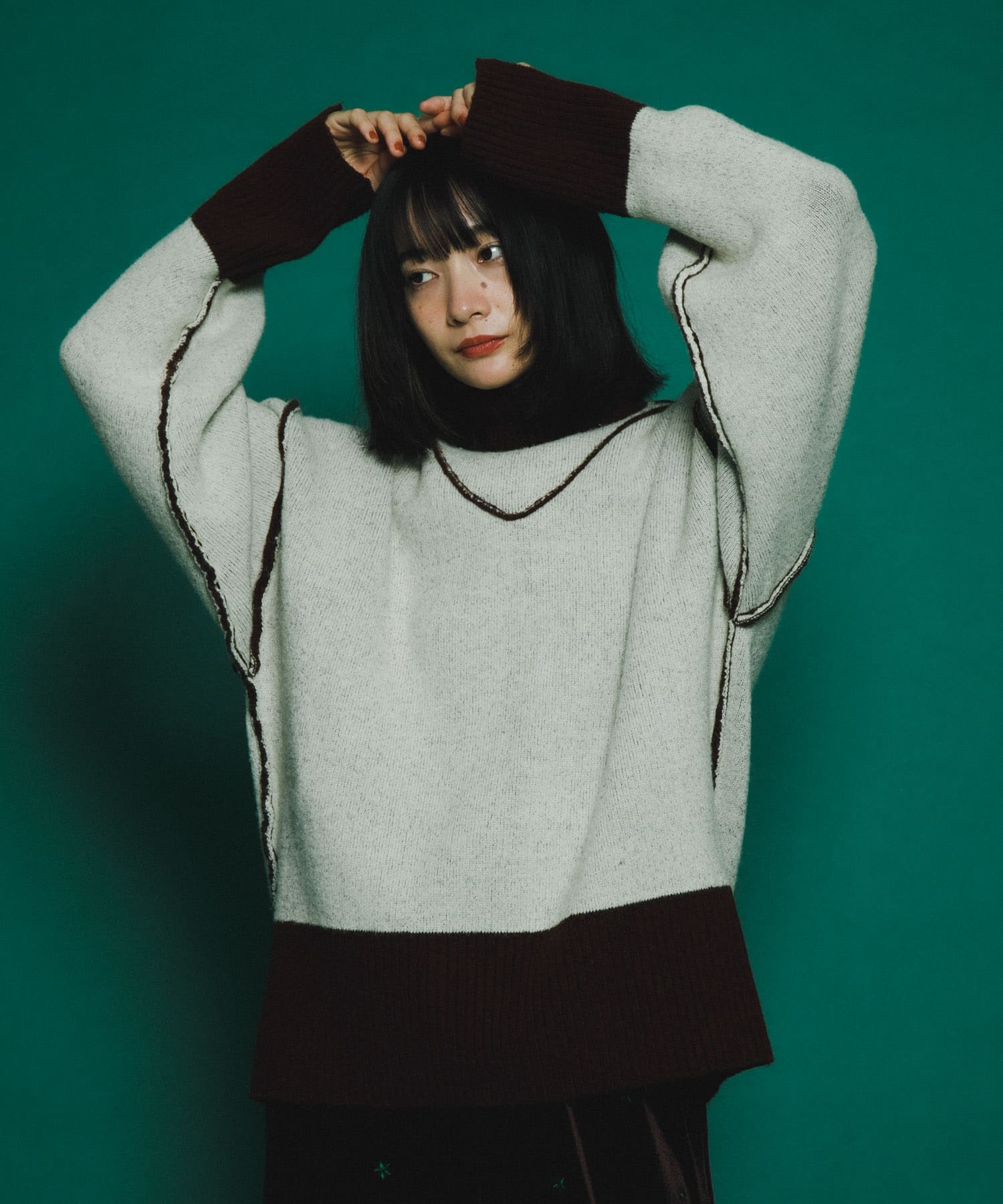 身長：159cm サイズ：one